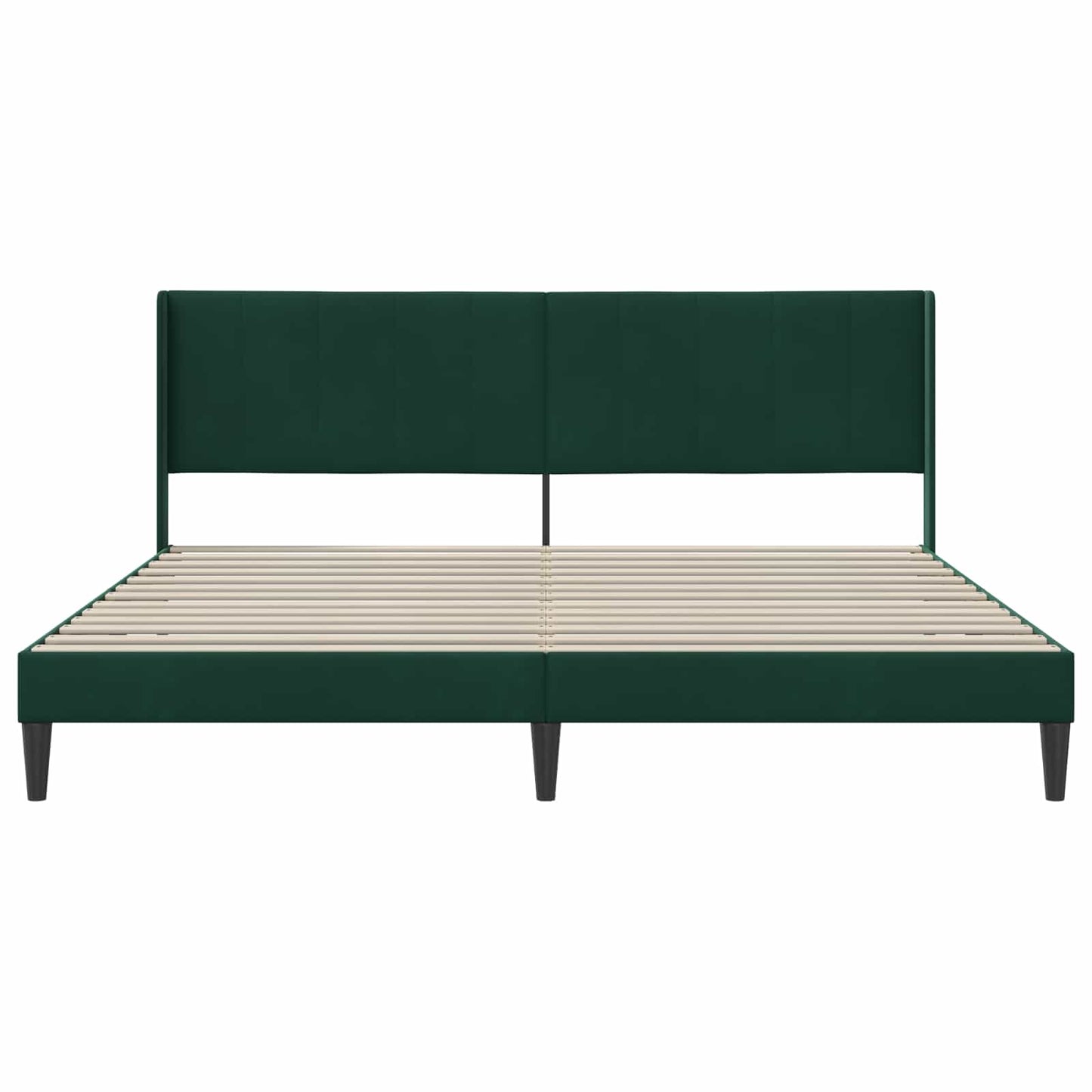 vidaXL Σκελετός Κρεβατιού Σκούρο Πράσινο 180 x 200 cm Βελούδο