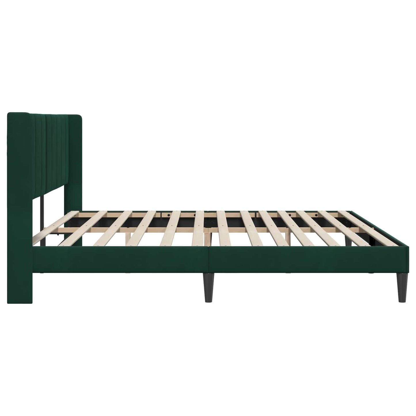 vidaXL Σκελετός Κρεβατιού Σκούρο Πράσινο 180 x 200 cm Βελούδο