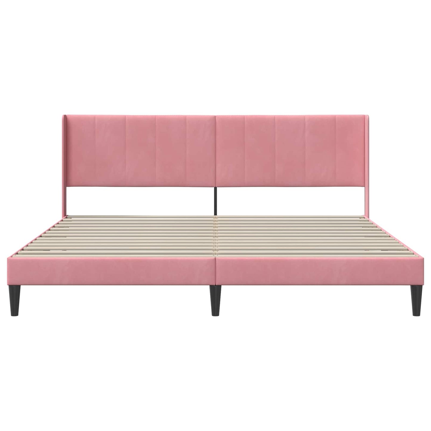 vidaXL Σκελετός Κρεβατιού με κεφαλάρι Ροζ 180 x 200 cm Βελούδο