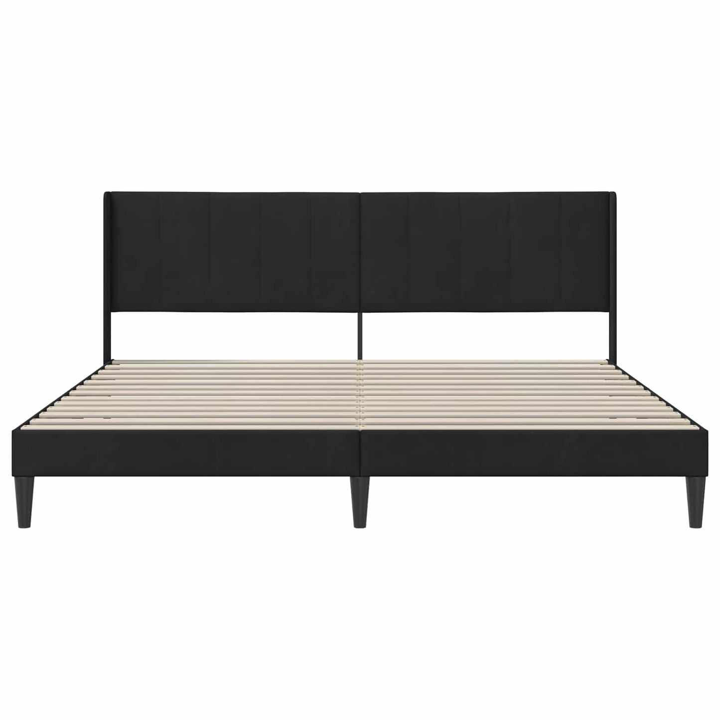 vidaXL Σκελετός Κρεβατιού με κεφαλάρι Μαύρο 180 x 200 cm Βελούδο