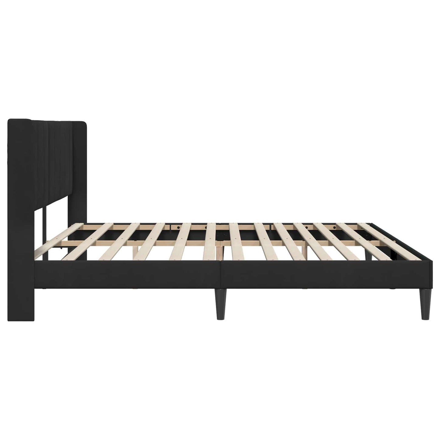 vidaXL Σκελετός Κρεβατιού με κεφαλάρι Μαύρο 180 x 200 cm Βελούδο