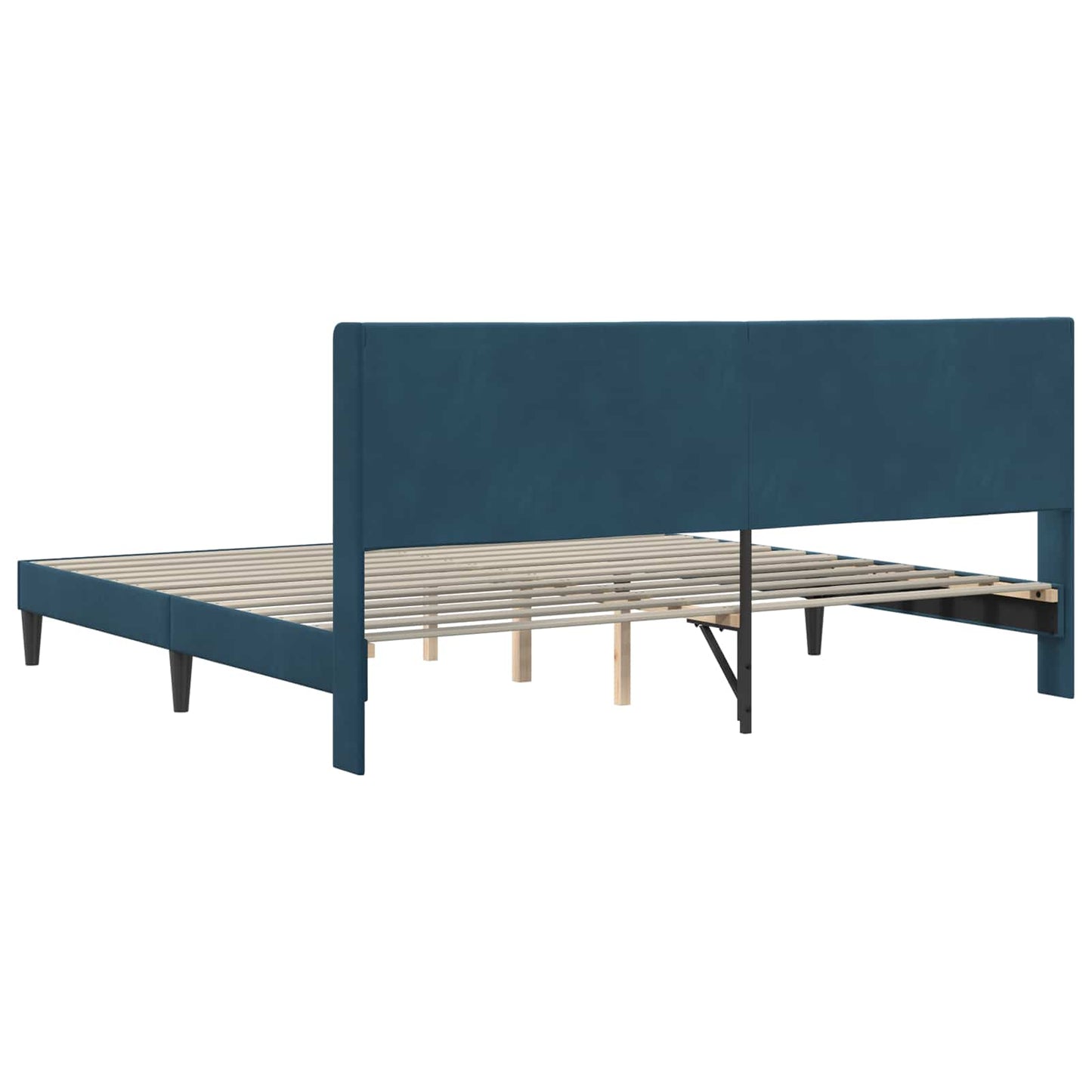 vidaXL Σκελετός Κρεβατιού με κεφαλάρι Μπλε 200 x 200 cm Βελούδο