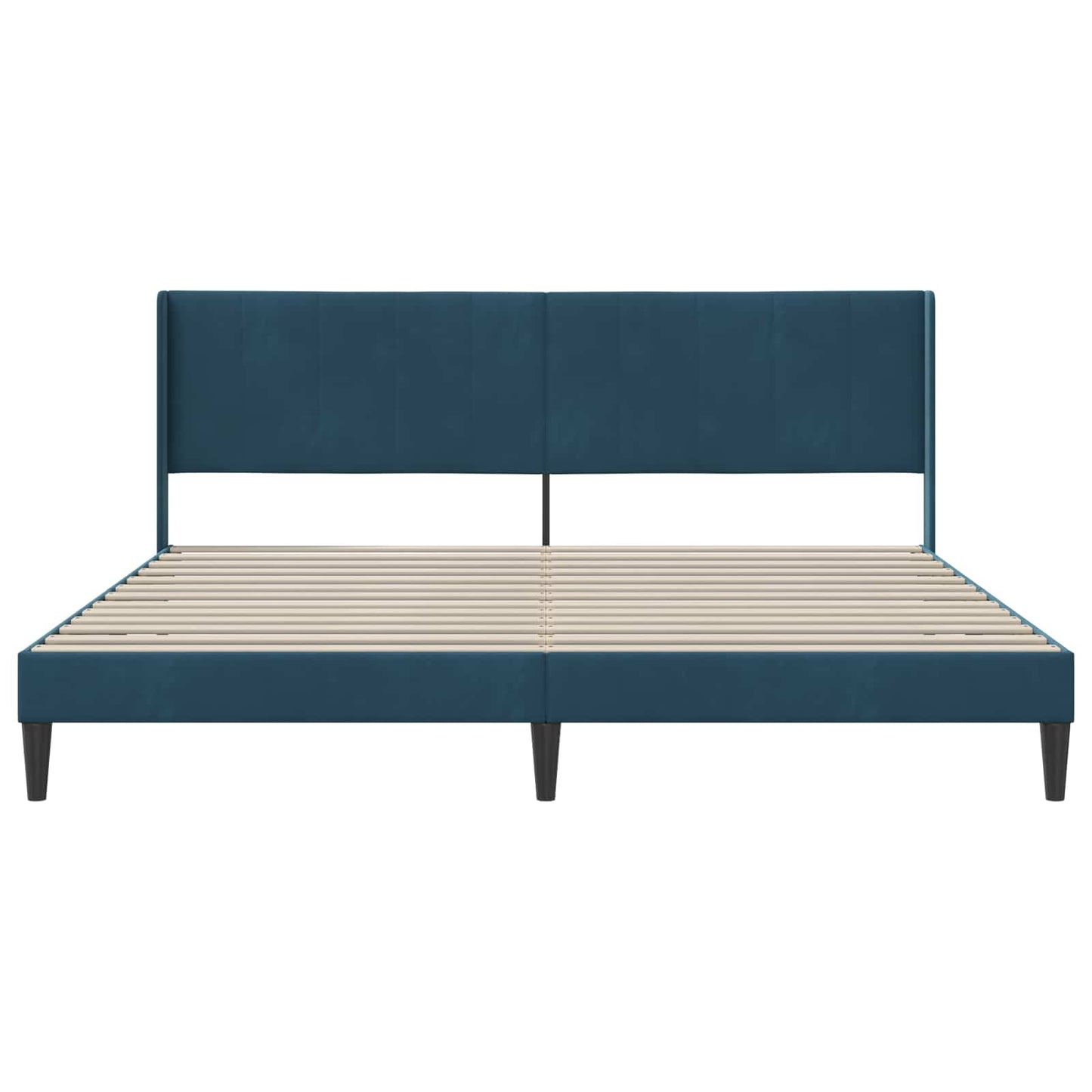vidaXL Σκελετός Κρεβατιού με κεφαλάρι Μπλε 200 x 200 cm Βελούδο