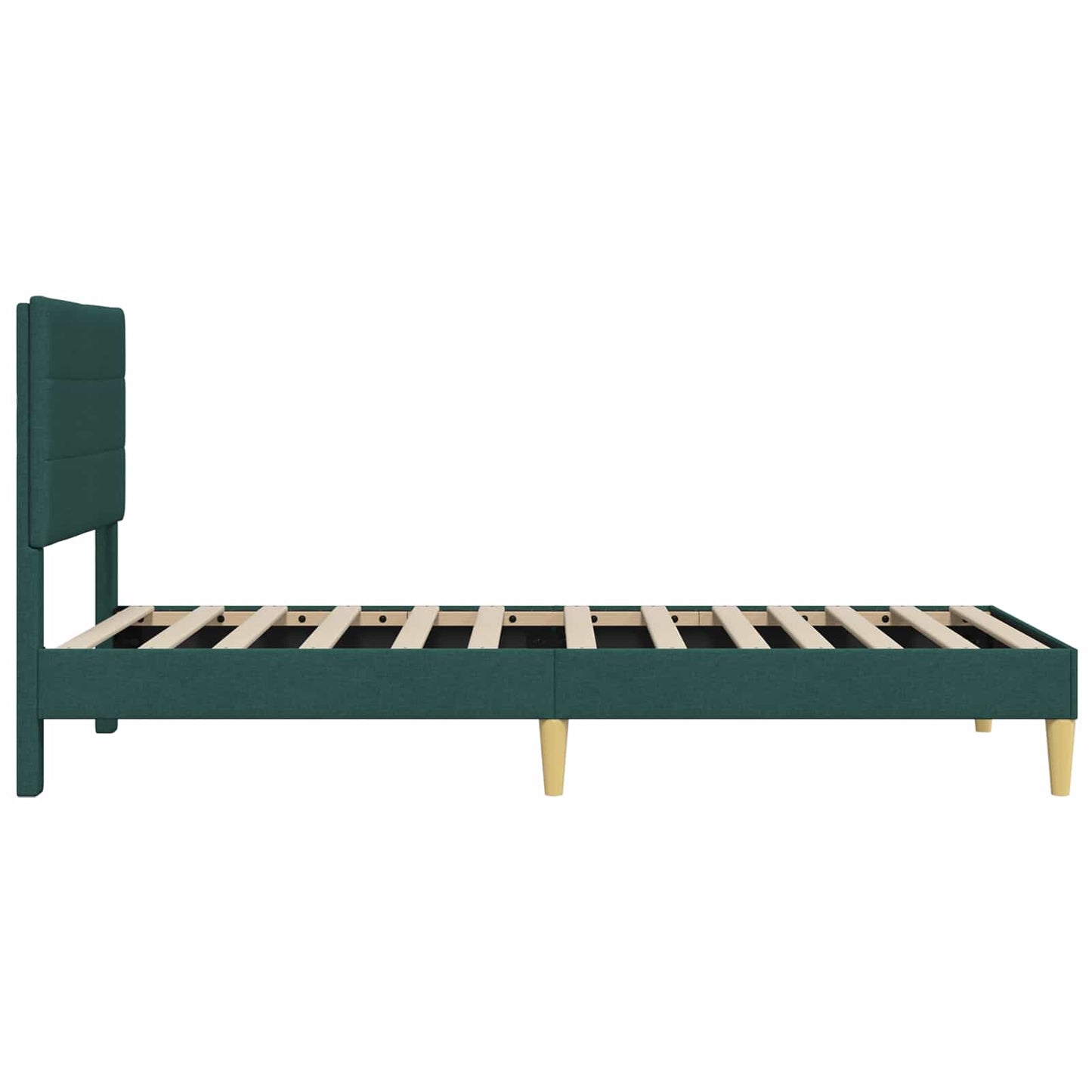 vidaXL Σκελετός Κρεβατιού Σκούρο Πράσινο 80 x 200 cm Ύφασμα