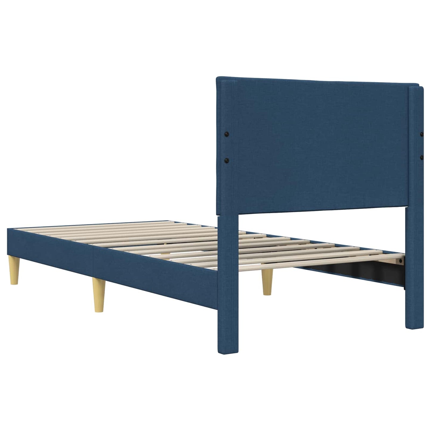 vidaXL Σκελετός Κρεβατιού με κεφαλάρι Μπλε 80 x 200 cm Ύφασμα