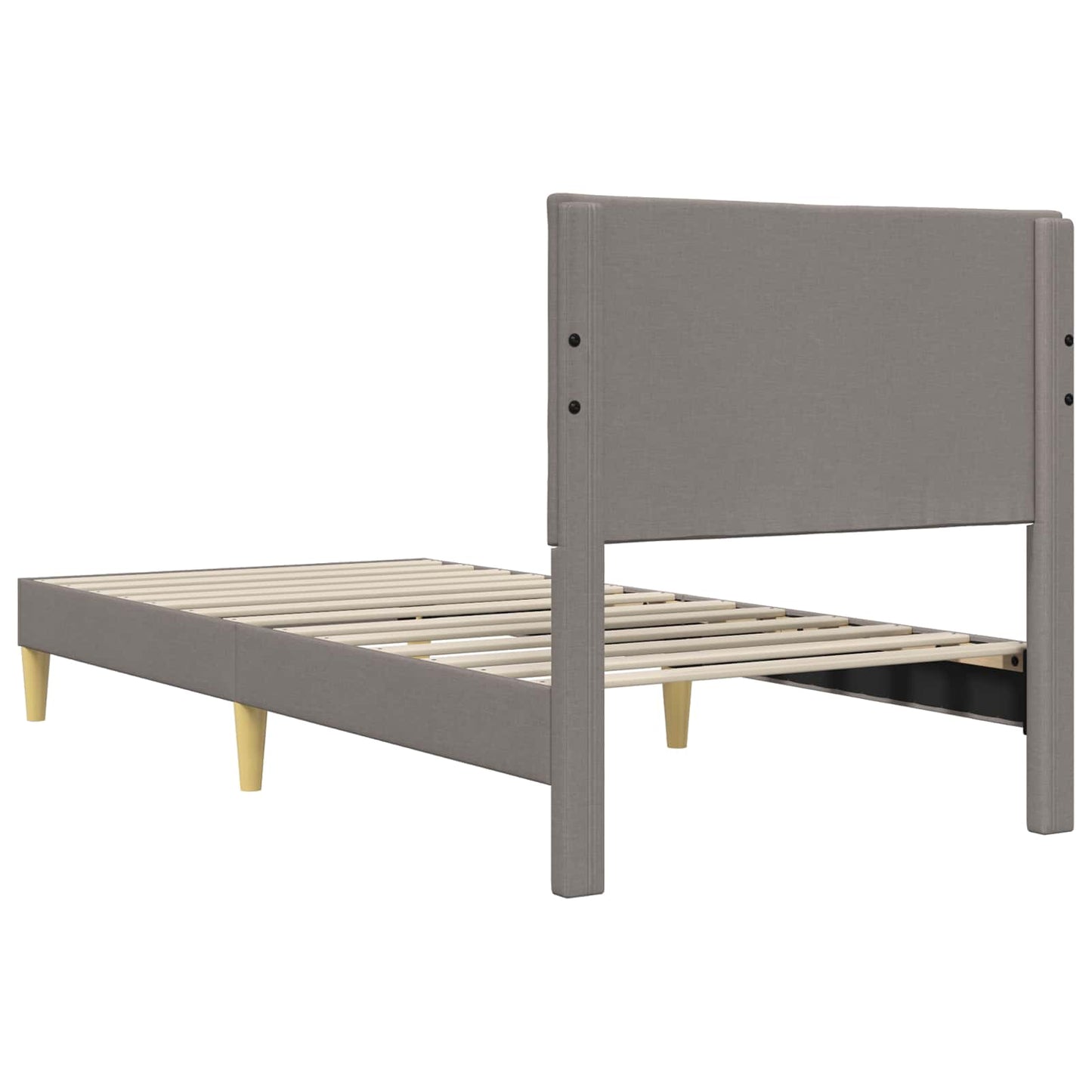 vidaXL Σκελετός Κρεβατιού με κεφαλάρι Taupe 100 x 200 cm Ύφασμα