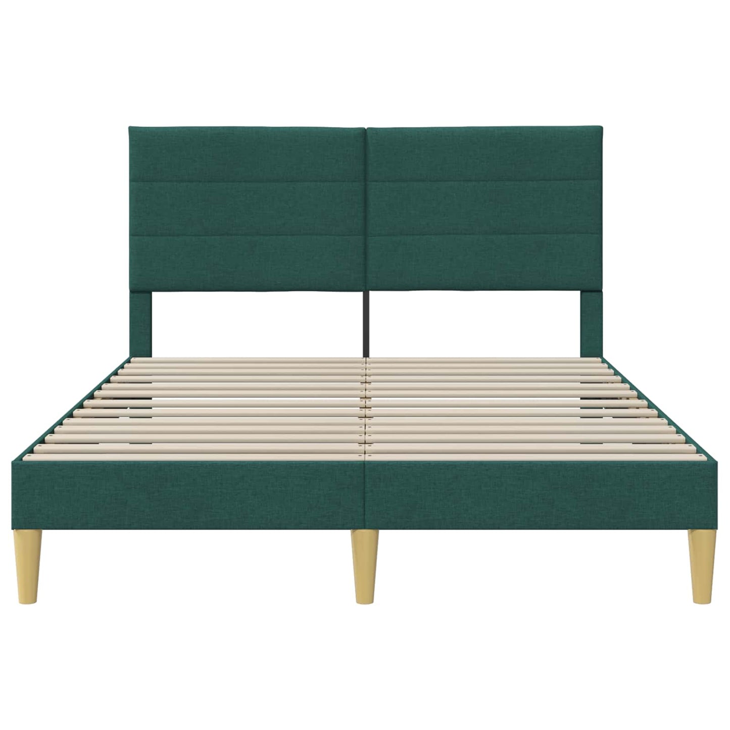 vidaXL Σκελετός Κρεβατιού Σκούρο Πράσινο 160 x 200 cm Ύφασμα