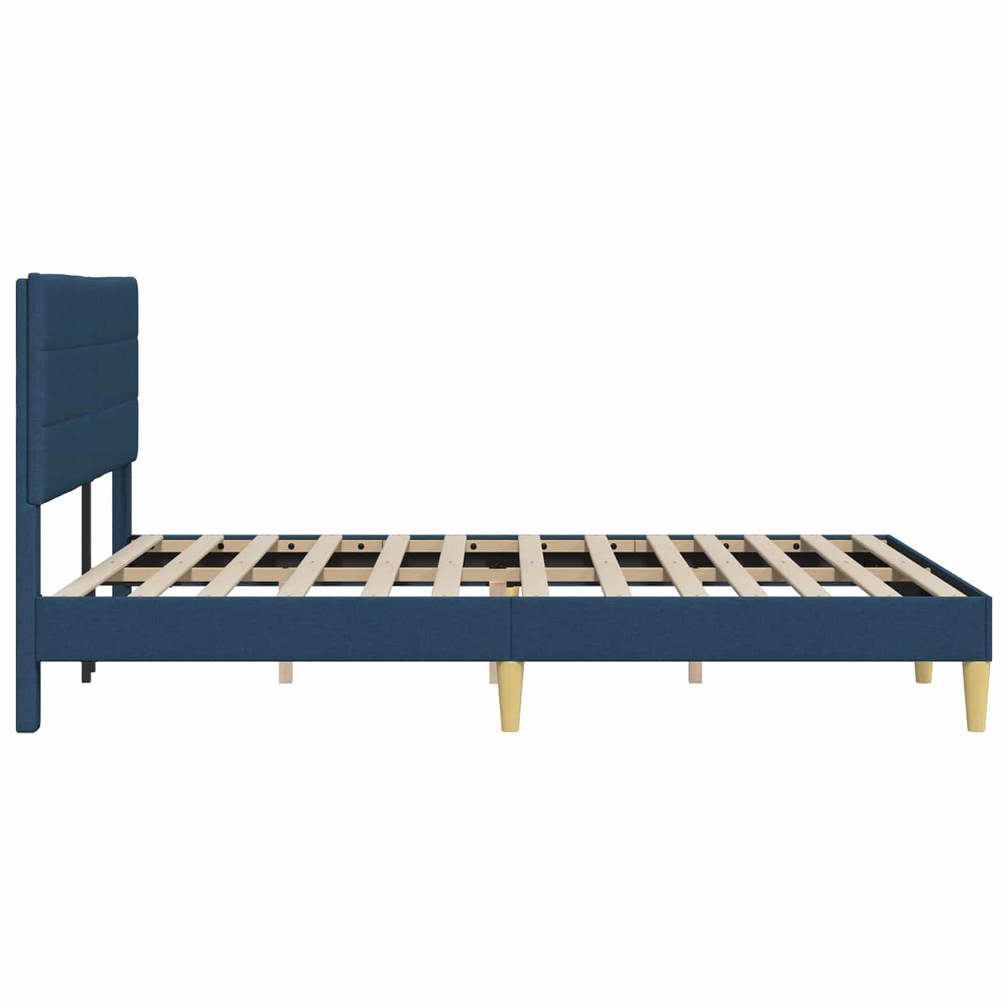 vidaXL Σκελετός Κρεβατιού με κεφαλάρι Μπλε 160 x 200 cm Ύφασμα