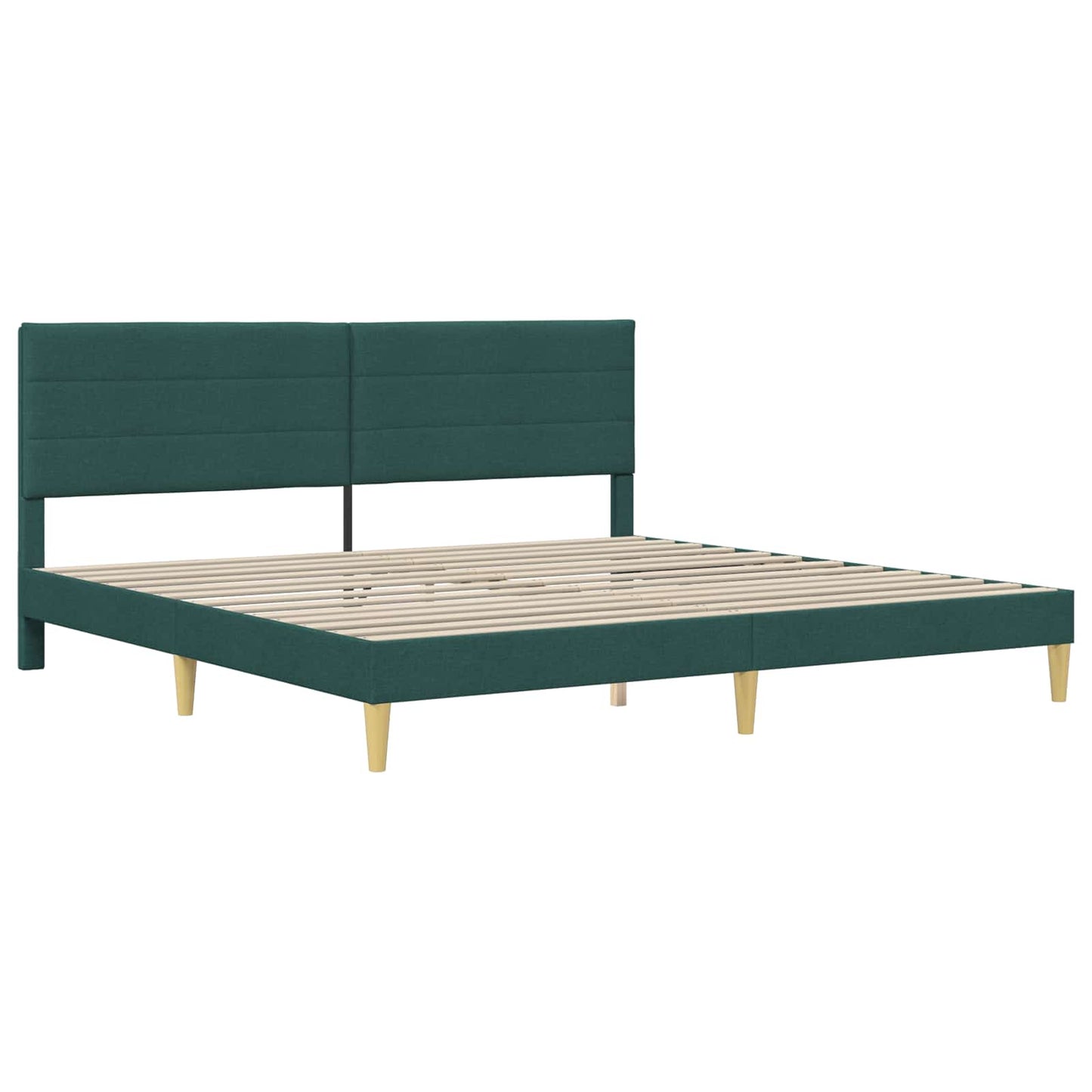 vidaXL Σκελετός Κρεβατιού Σκούρο Πράσινο 180 x 200 cm Ύφασμα
