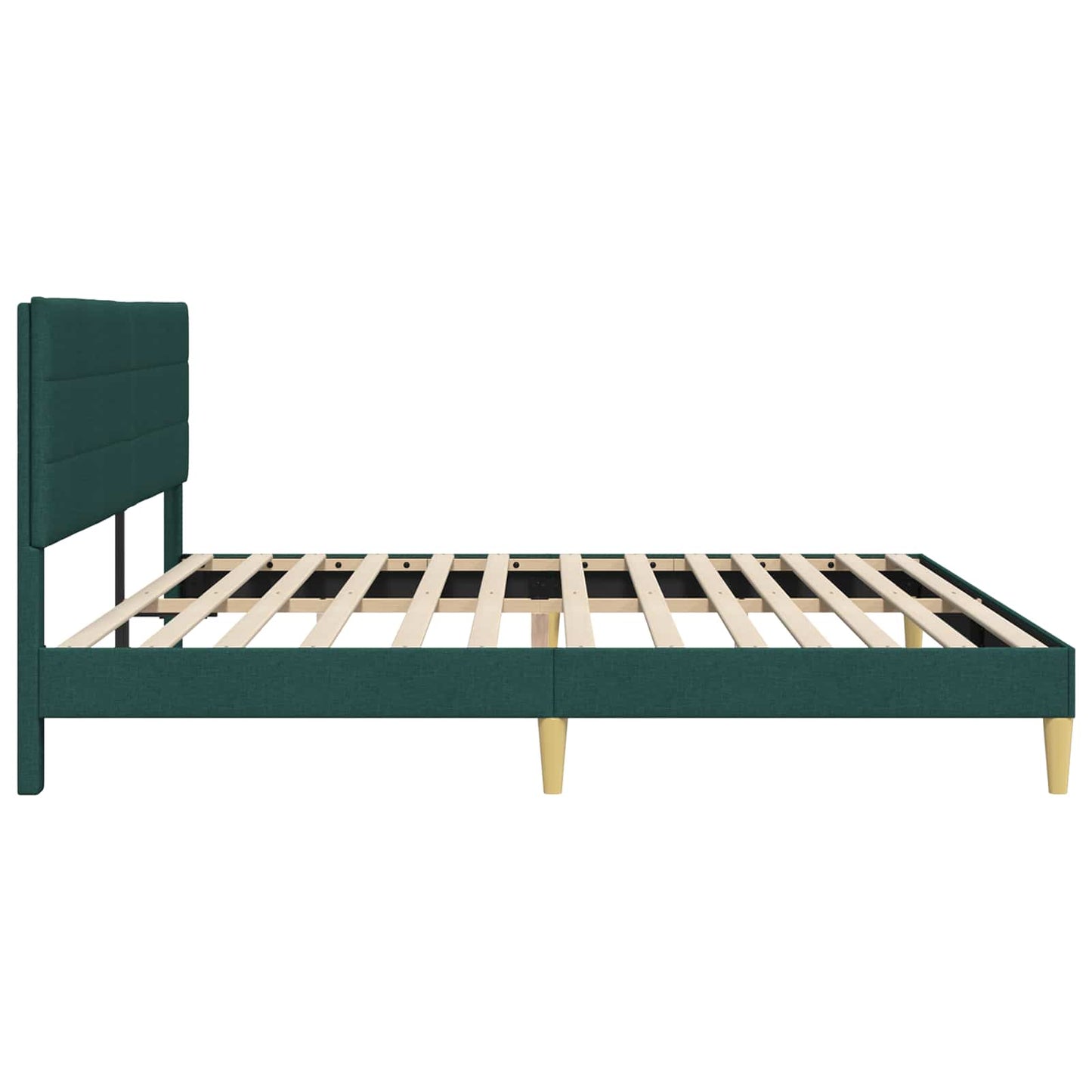 vidaXL Σκελετός Κρεβατιού Σκούρο Πράσινο 180 x 200 cm Ύφασμα