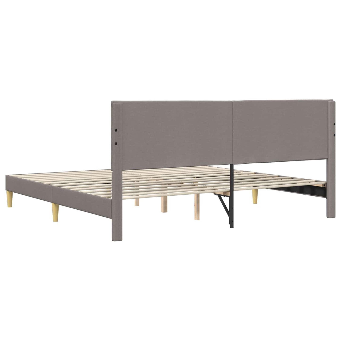 vidaXL Σκελετός Κρεβατιού με κεφαλάρι Taupe 180 x 200 cm Ύφασμα