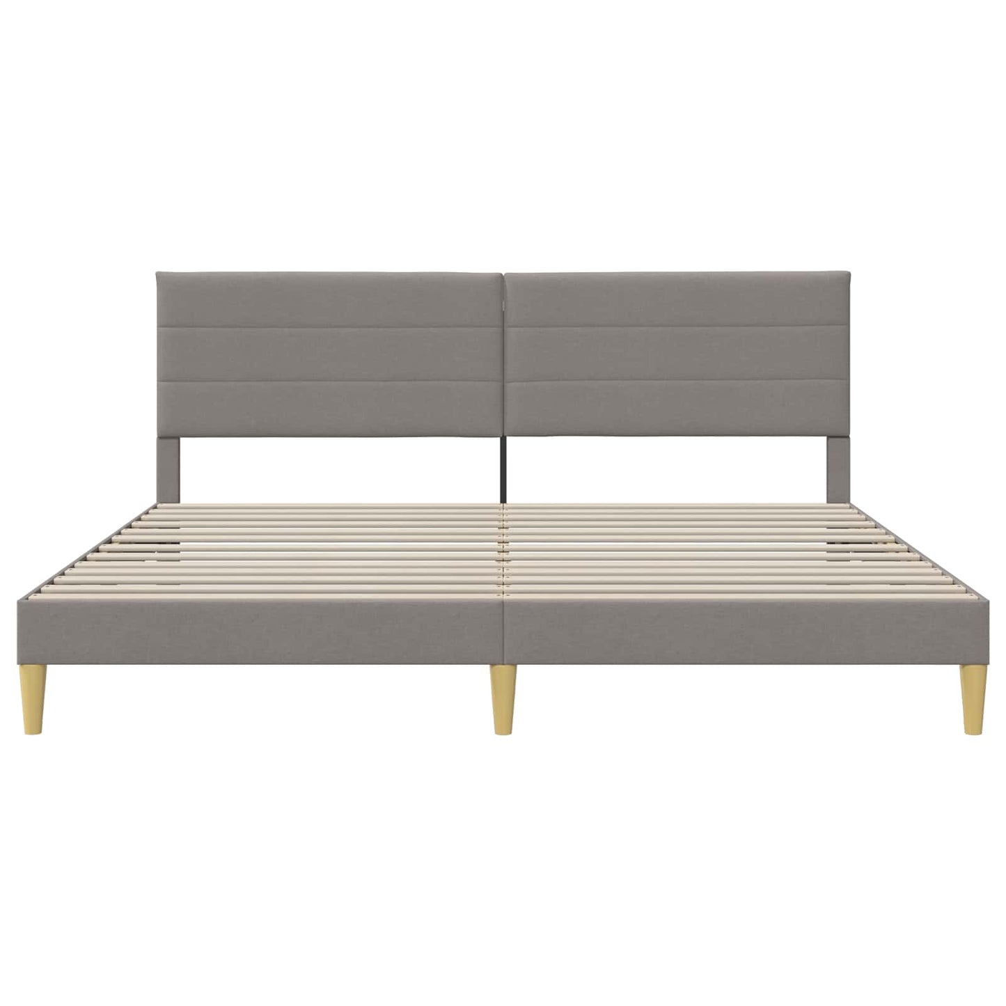 vidaXL Σκελετός Κρεβατιού με κεφαλάρι Taupe 180 x 200 cm Ύφασμα