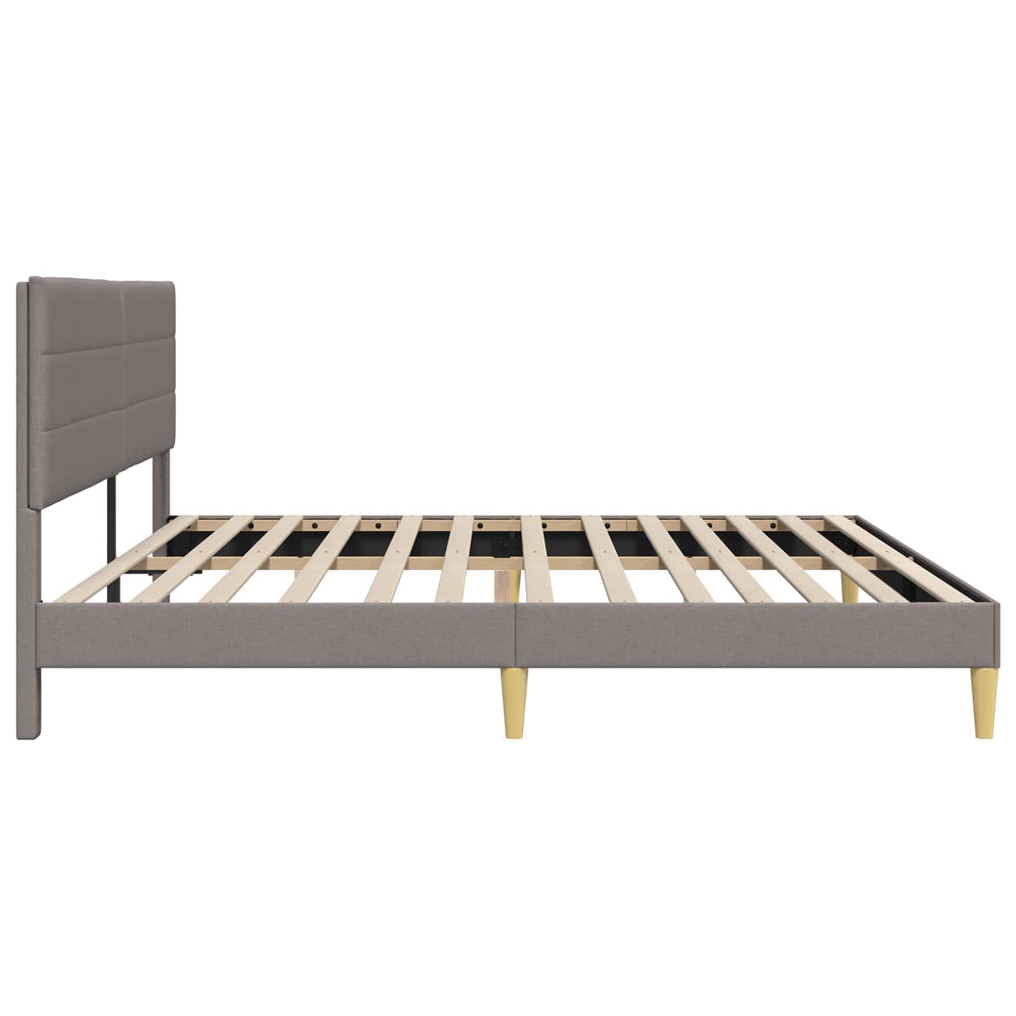 vidaXL Σκελετός Κρεβατιού με κεφαλάρι Taupe 180 x 200 cm Ύφασμα