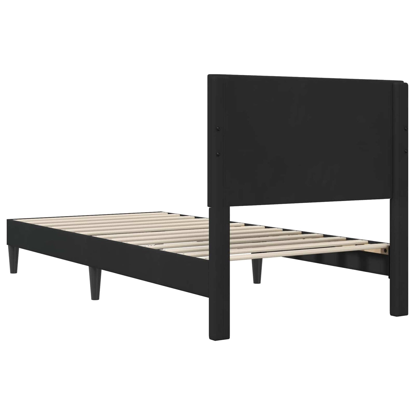 vidaXL Σκελετός Κρεβατιού με κεφαλάρι Μαύρο 90 x 200 cm Βελούδο