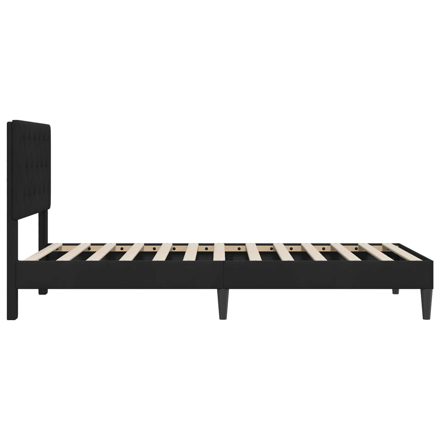 vidaXL Σκελετός Κρεβατιού με κεφαλάρι Μαύρο 90 x 200 cm Βελούδο