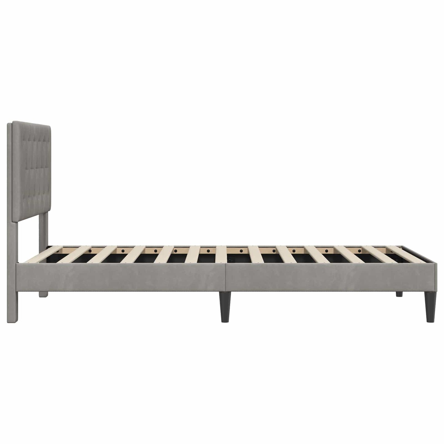 vidaXL Σκελετός Κρεβατιού Ανοιχτό γκρι 100 x 200 cm Βελούδο
