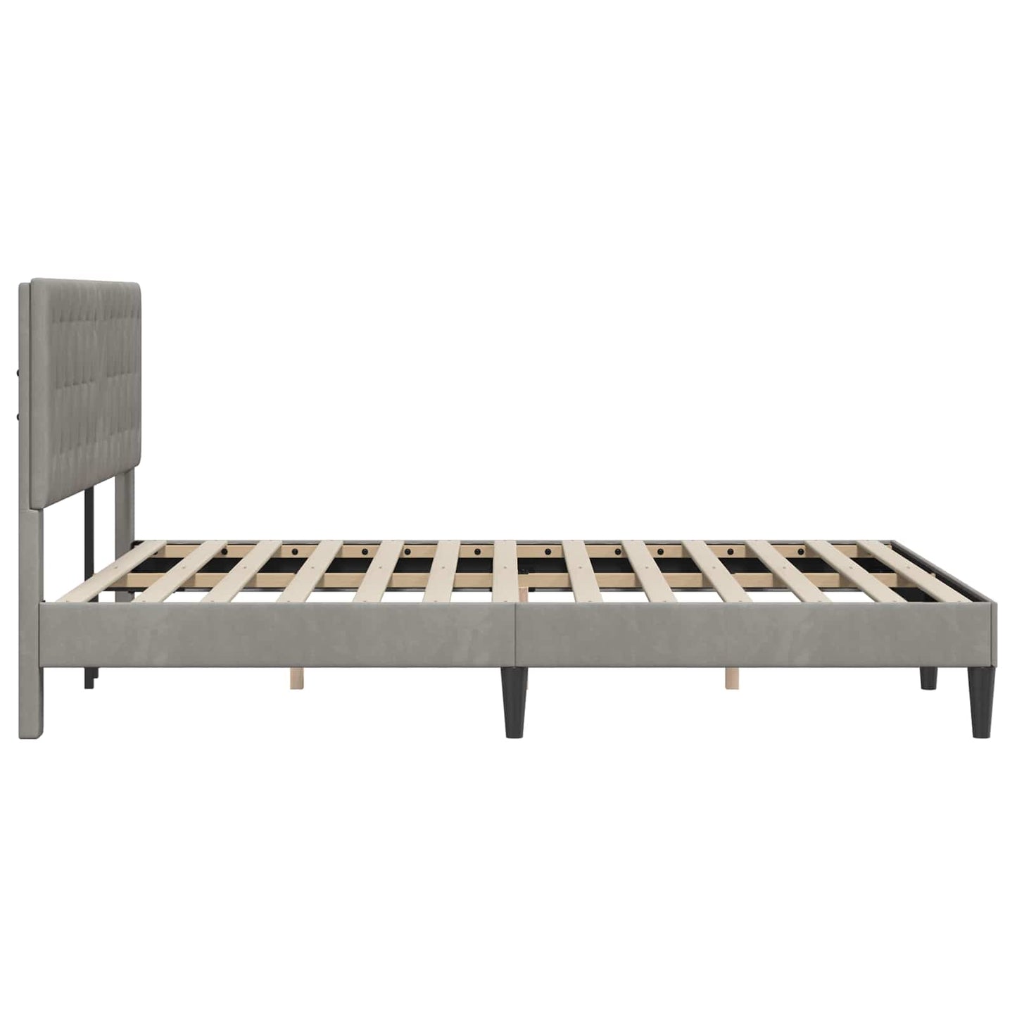 vidaXL Σκελετός Κρεβατιού Ανοιχτό γκρι 120 x 200 cm Βελούδο