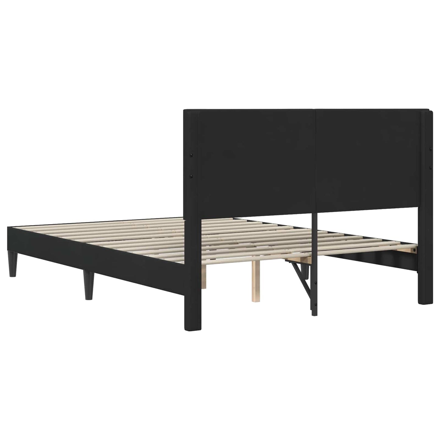 vidaXL Σκελετός Κρεβατιού με κεφαλάρι Μαύρο 140 x 200 cm Βελούδο