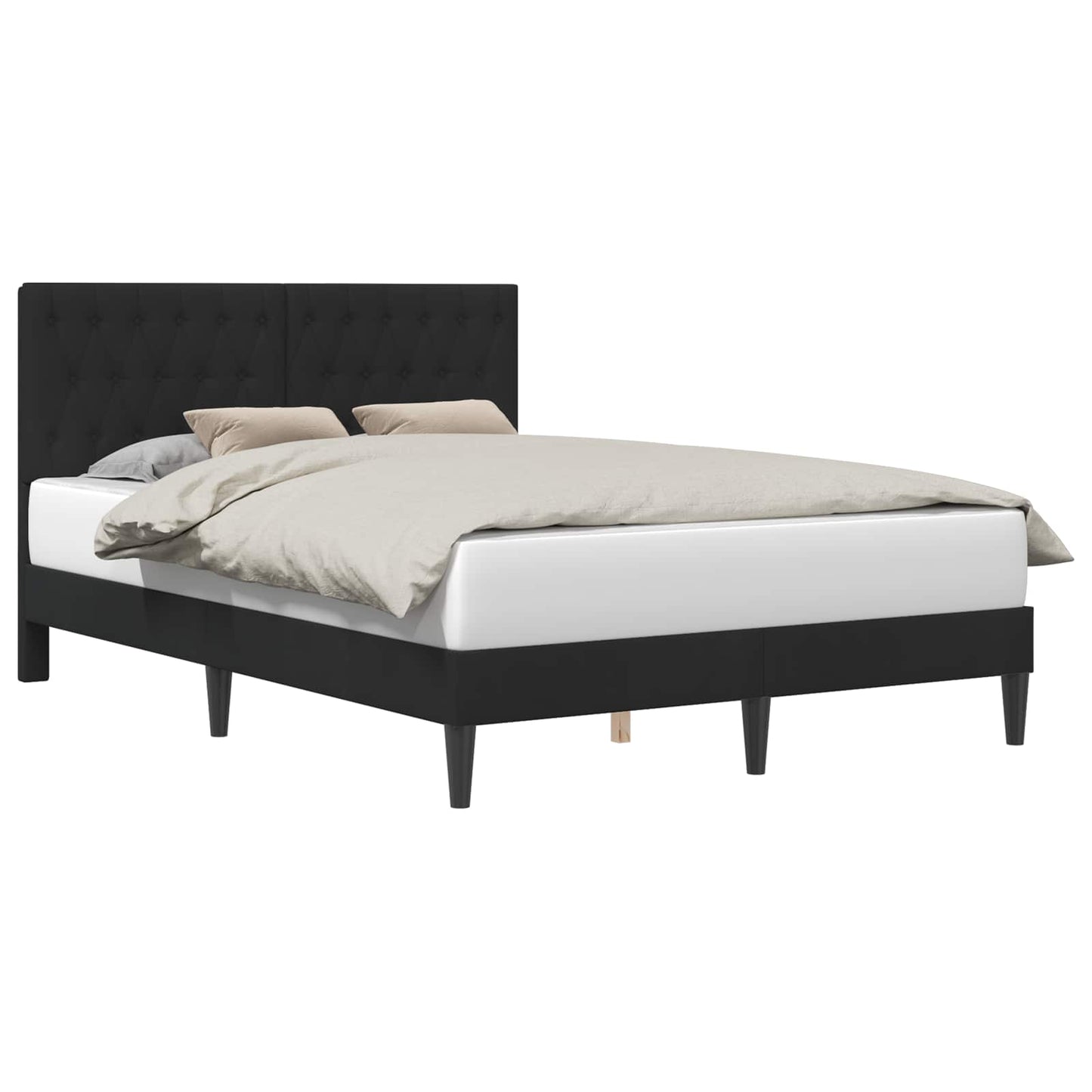 vidaXL Σκελετός Κρεβατιού με κεφαλάρι Μαύρο 160 x 200 cm Βελούδο