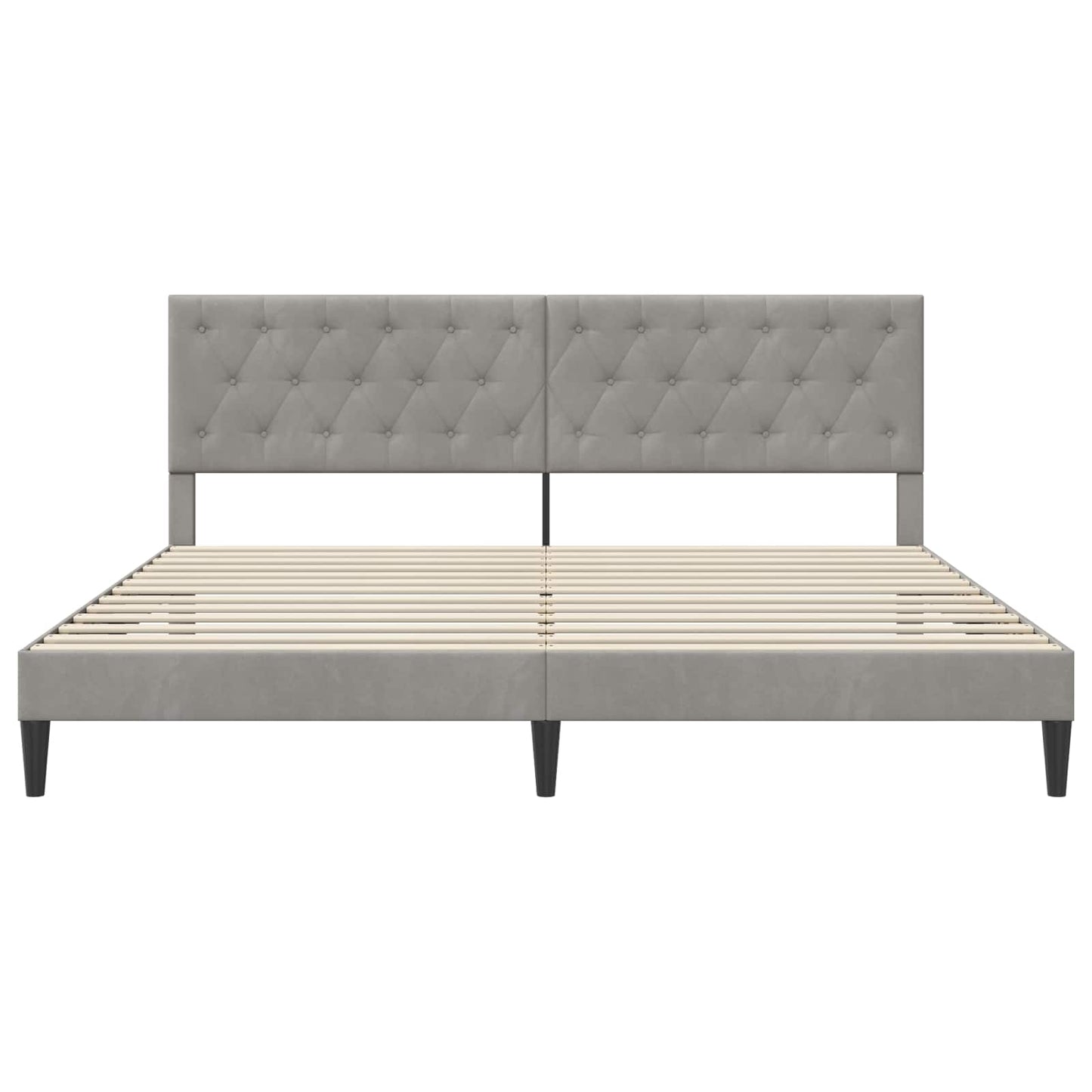 vidaXL Σκελετός Κρεβατιού Ανοιχτό γκρι 180 x 200 cm Βελούδο