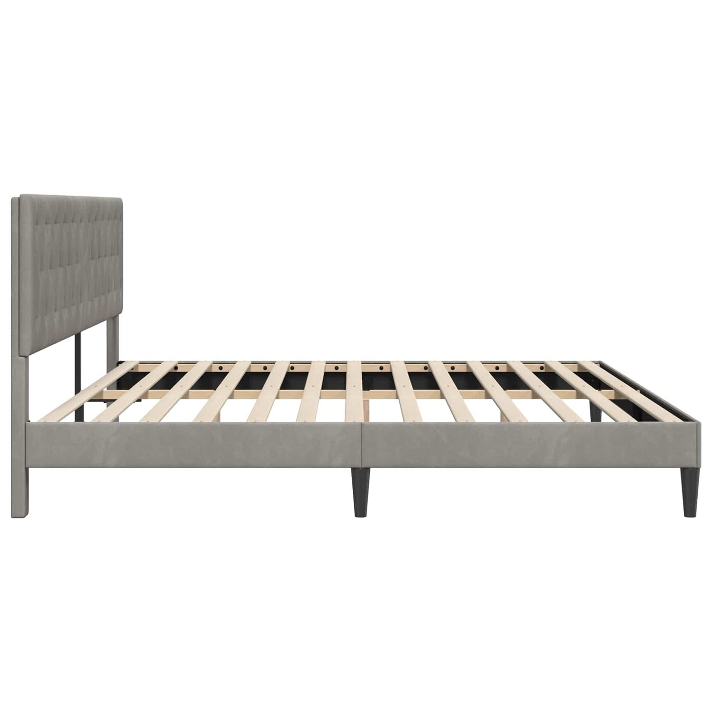 vidaXL Σκελετός Κρεβατιού Ανοιχτό γκρι 180 x 200 cm Βελούδο