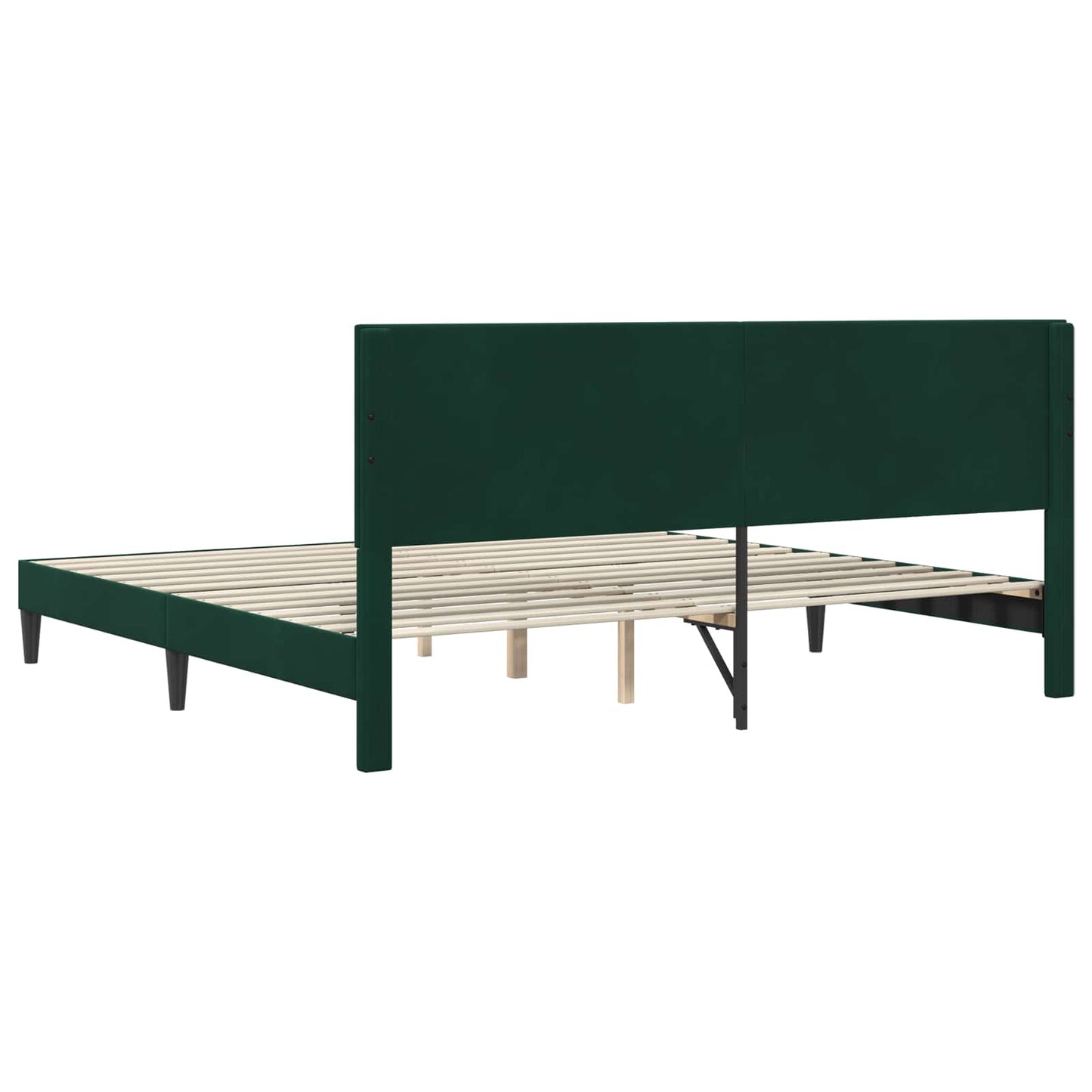 vidaXL Σκελετός Κρεβατιού Σκούρο Πράσινο 180 x 200 cm Βελούδο