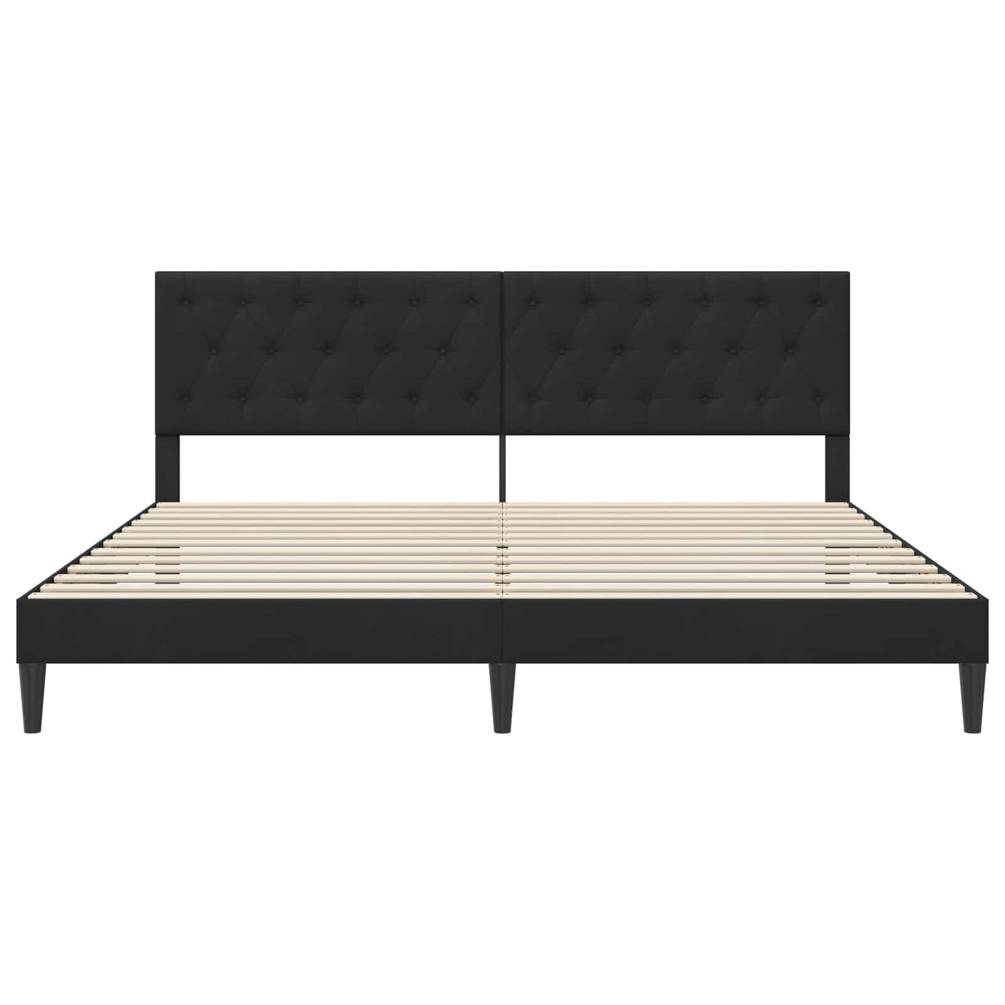 vidaXL Σκελετός Κρεβατιού με κεφαλάρι Μαύρο 180 x 200 cm Βελούδο