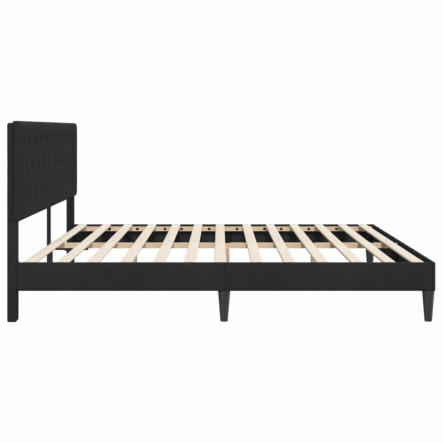 vidaXL Σκελετός Κρεβατιού με κεφαλάρι Μαύρο 180 x 200 cm Βελούδο