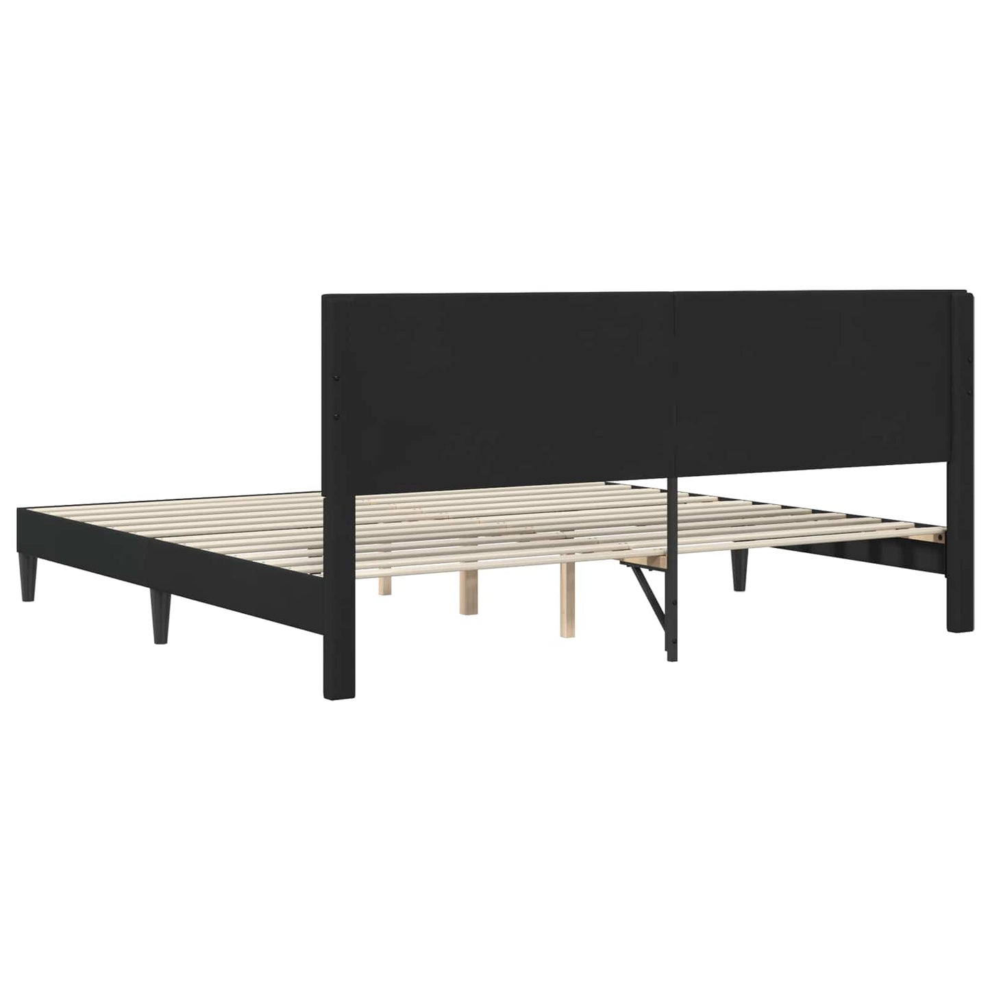 vidaXL Σκελετός Κρεβατιού με κεφαλάρι Μαύρο 200 x 200 cm Βελούδο