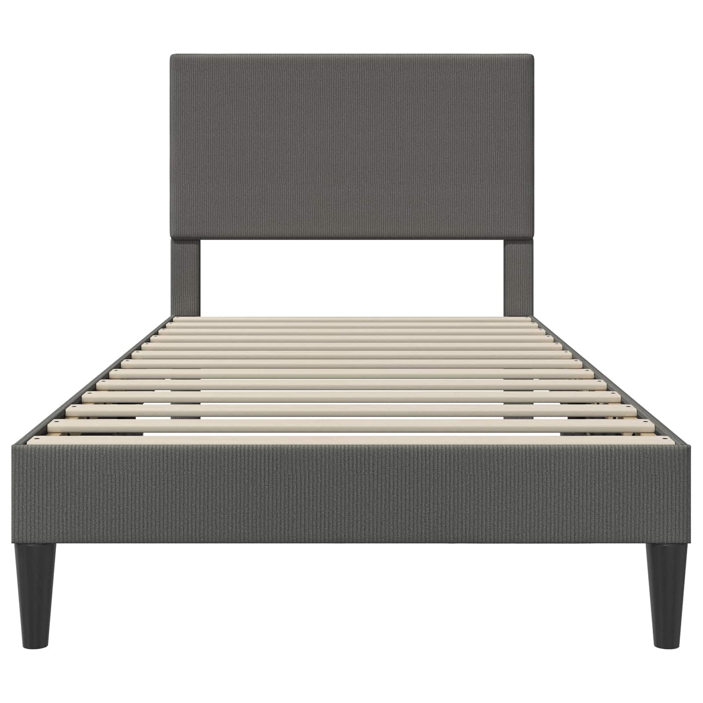 vidaXL Σκελετός Κρεβατιού Σκούρο Γκρι 90 x 200 cm Υφασμάτινο Κορντουρά