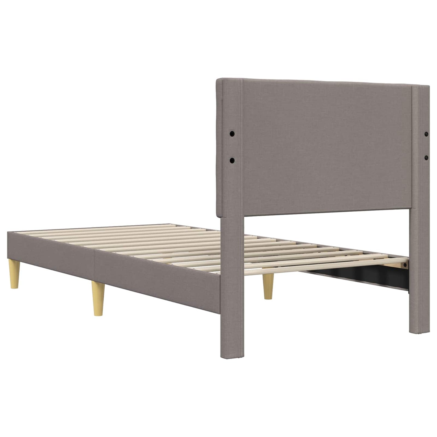 vidaXL Σκελετός Κρεβατιού με κεφαλάρι Taupe 90 x 190 cm Ύφασμα