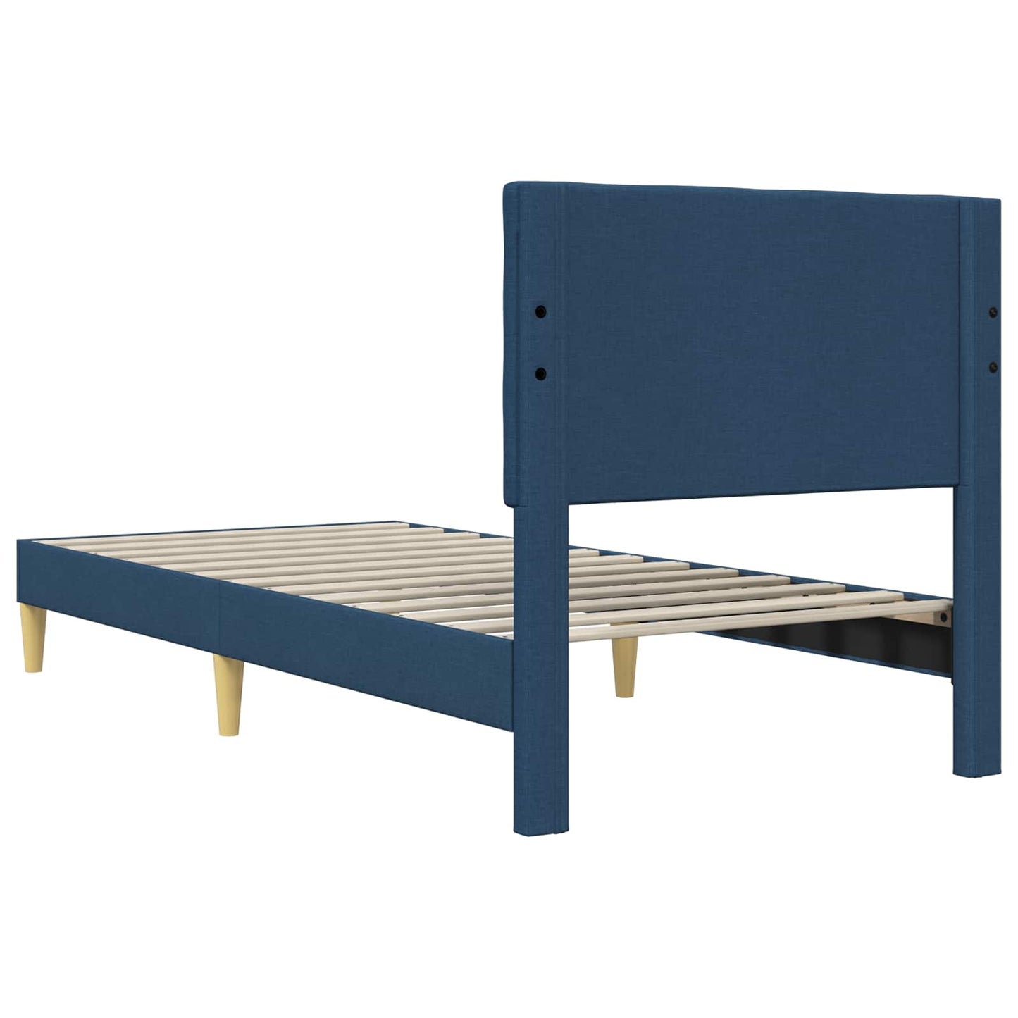 vidaXL Σκελετός Κρεβατιού με κεφαλάρι Μπλε 100 x 200 cm Ύφασμα