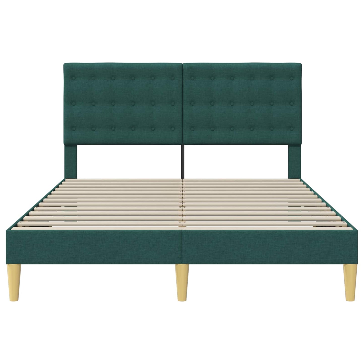 vidaXL Σκελετός Κρεβατιού Σκούρο Πράσινο 120 x 190 cm Ύφασμα