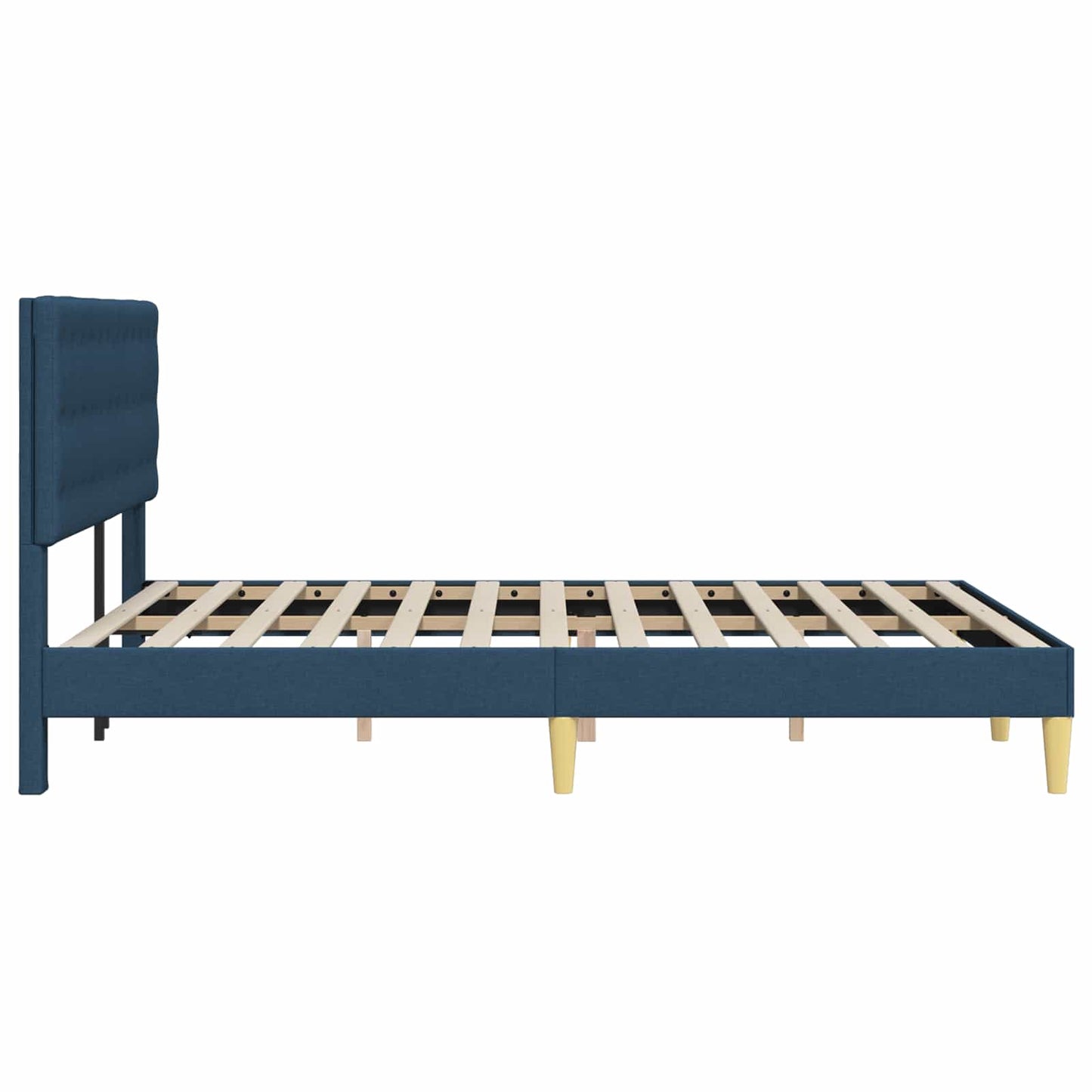 vidaXL Σκελετός Κρεβατιού με κεφαλάρι Μπλε 120 x 190 cm Ύφασμα