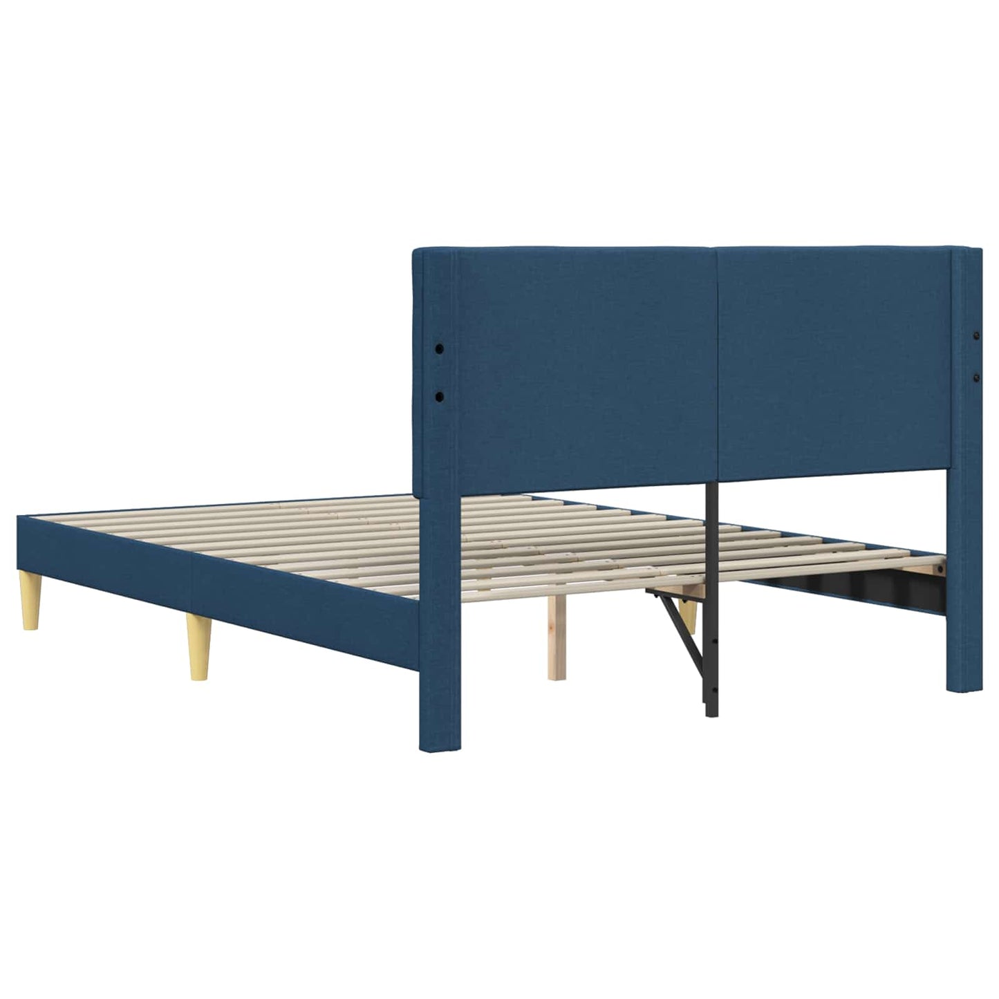 vidaXL Σκελετός Κρεβατιού με κεφαλάρι Μπλε 120 x 200 cm Ύφασμα