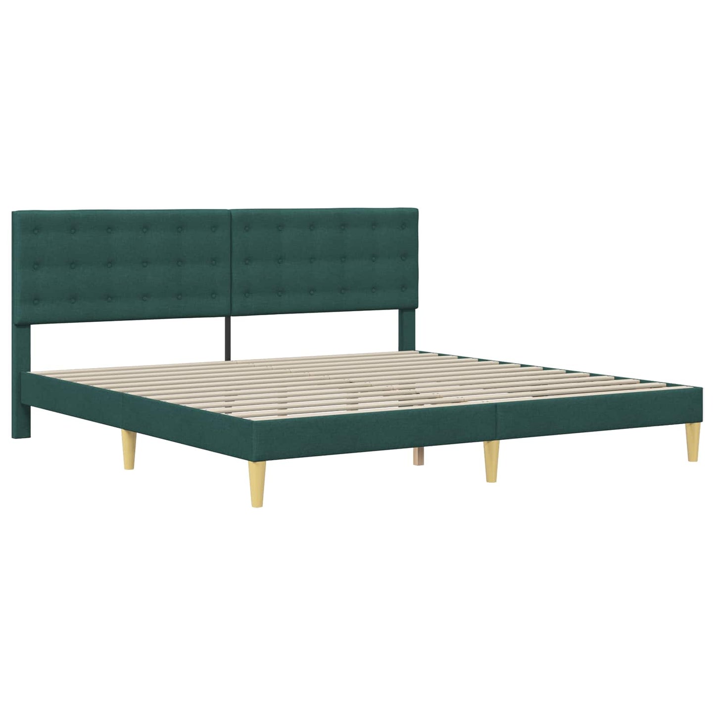 vidaXL Σκελετός Κρεβατιού Σκούρο Πράσινο 180 x 200 cm Ύφασμα
