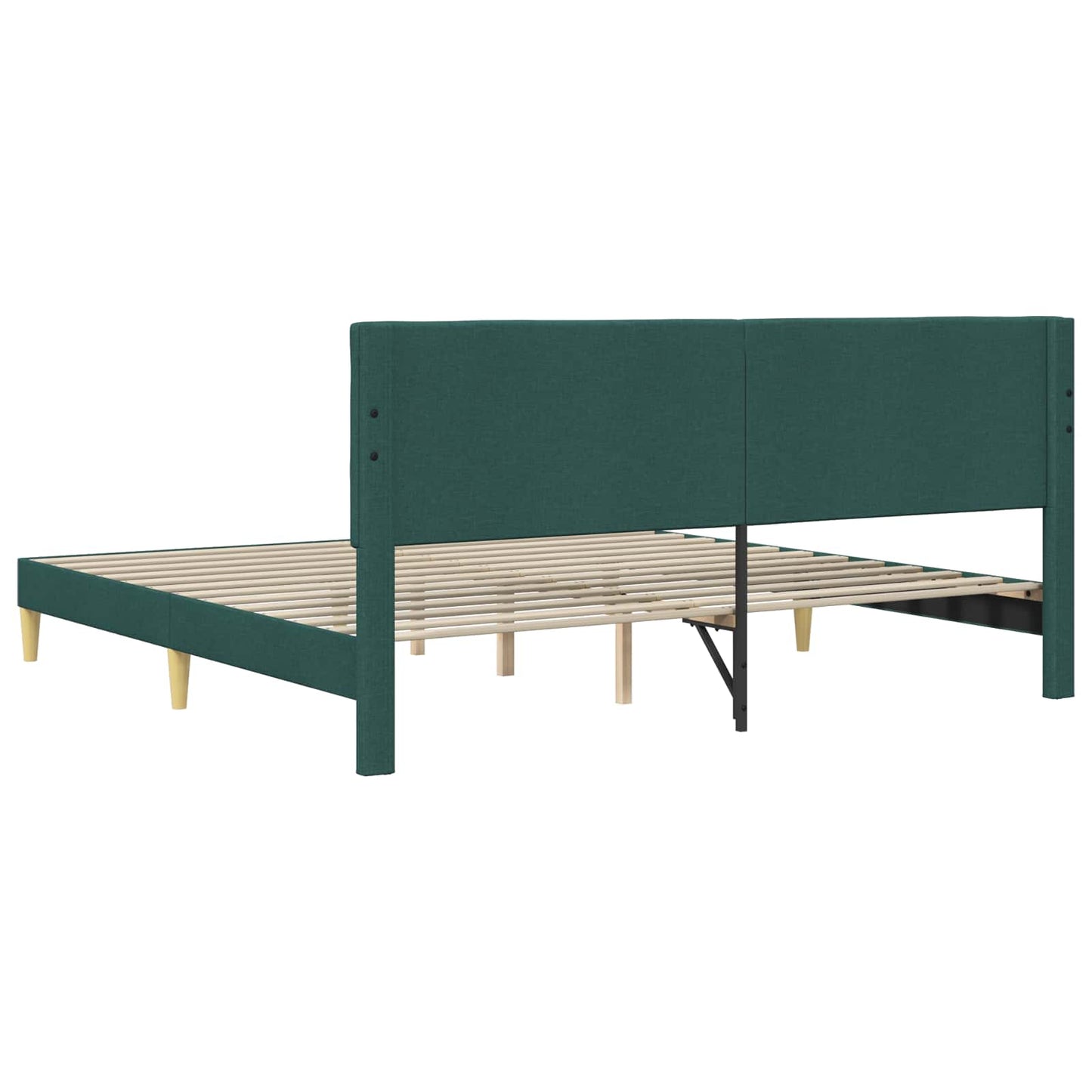 vidaXL Σκελετός Κρεβατιού Σκούρο Πράσινο 180 x 200 cm Ύφασμα