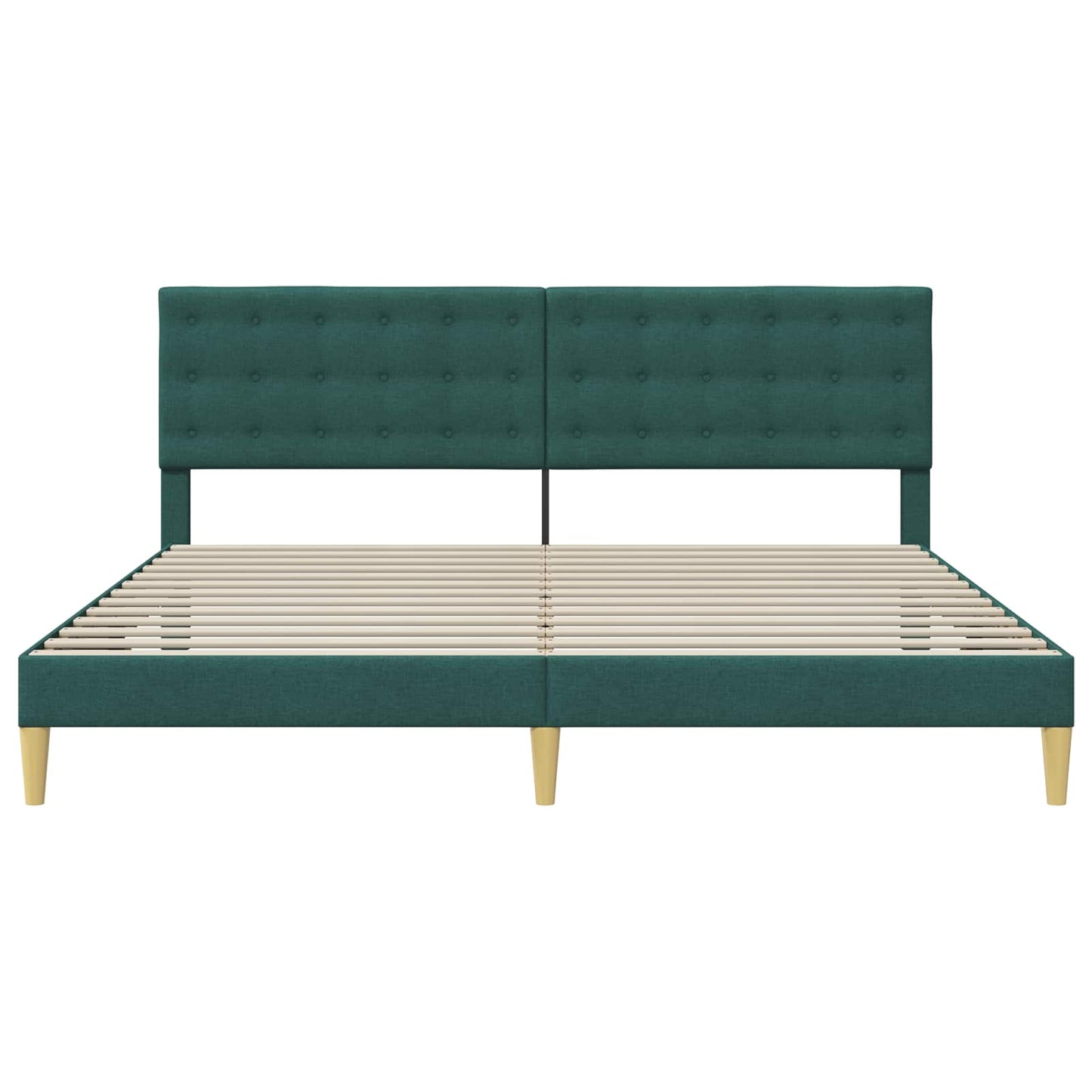 vidaXL Σκελετός Κρεβατιού Σκούρο Πράσινο 180 x 200 cm Ύφασμα