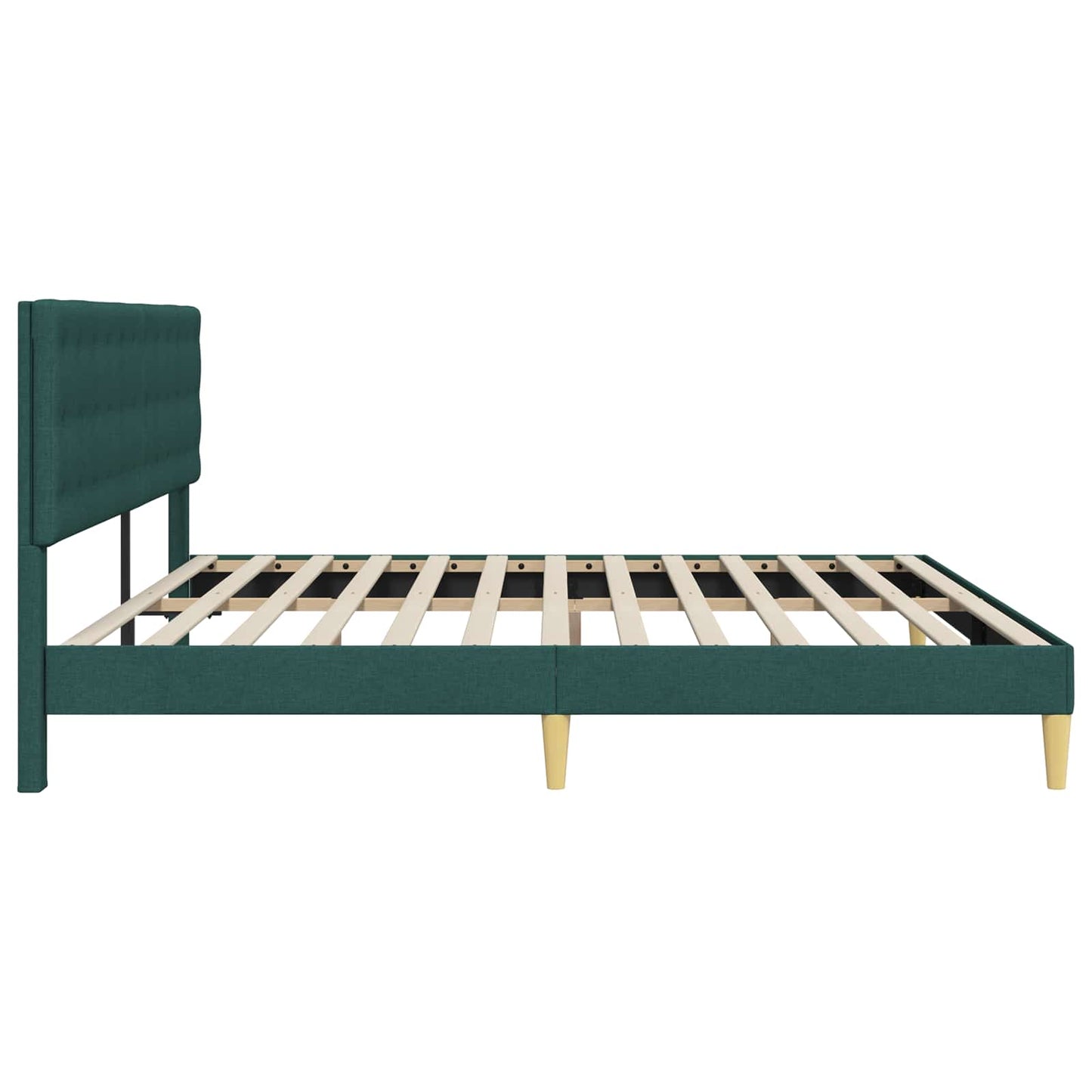 vidaXL Σκελετός Κρεβατιού Σκούρο Πράσινο 180 x 200 cm Ύφασμα