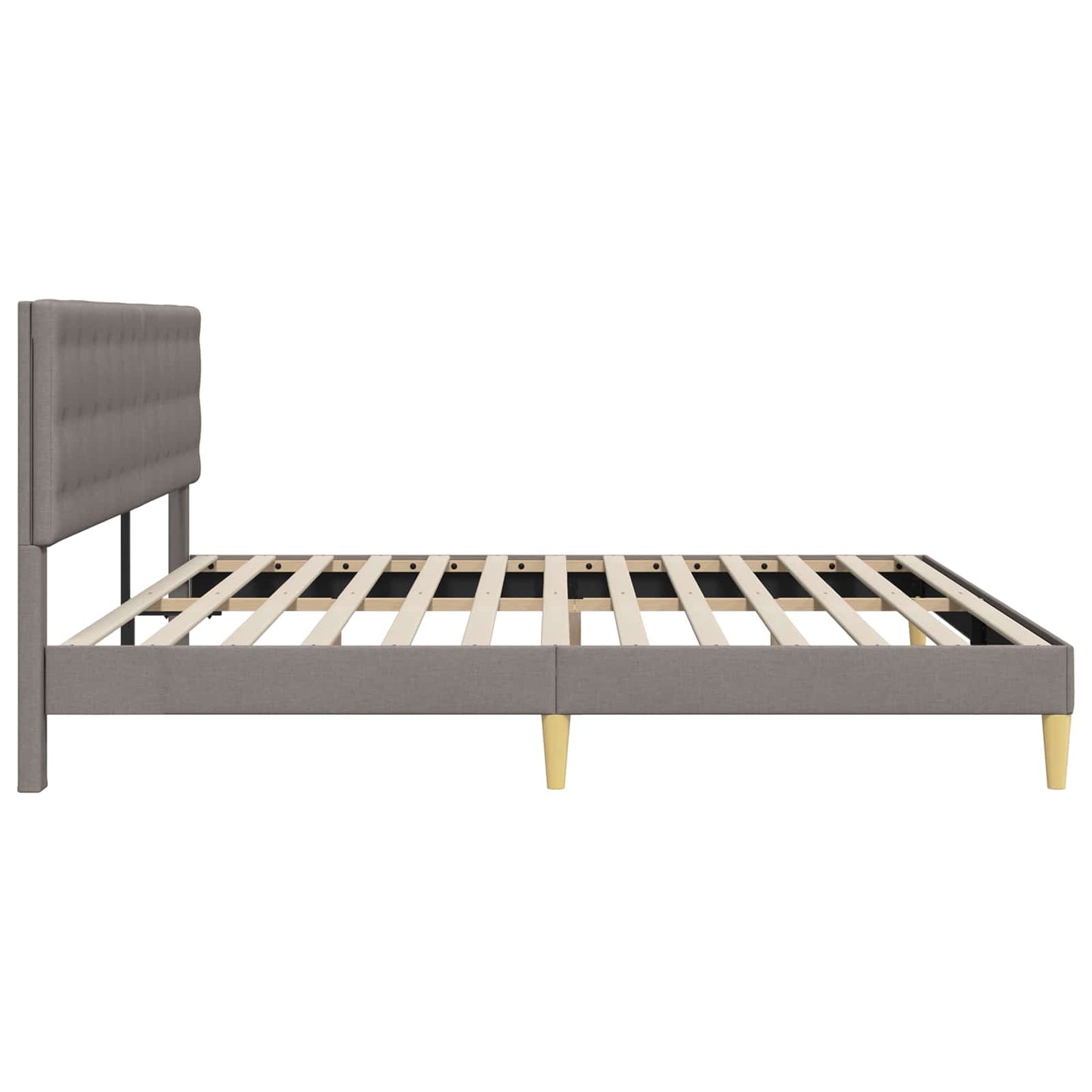 vidaXL Σκελετός Κρεβατιού με κεφαλάρι Taupe 180 x 200 cm Ύφασμα