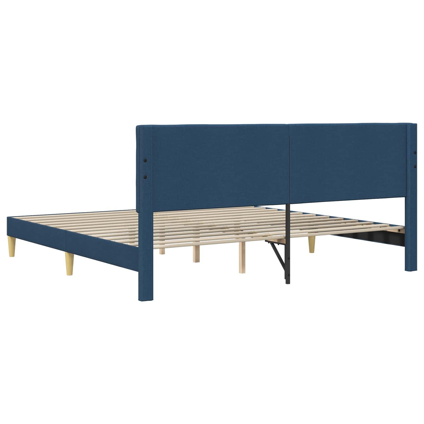 vidaXL Σκελετός Κρεβατιού με κεφαλάρι Μπλε 180 x 200 cm Ύφασμα