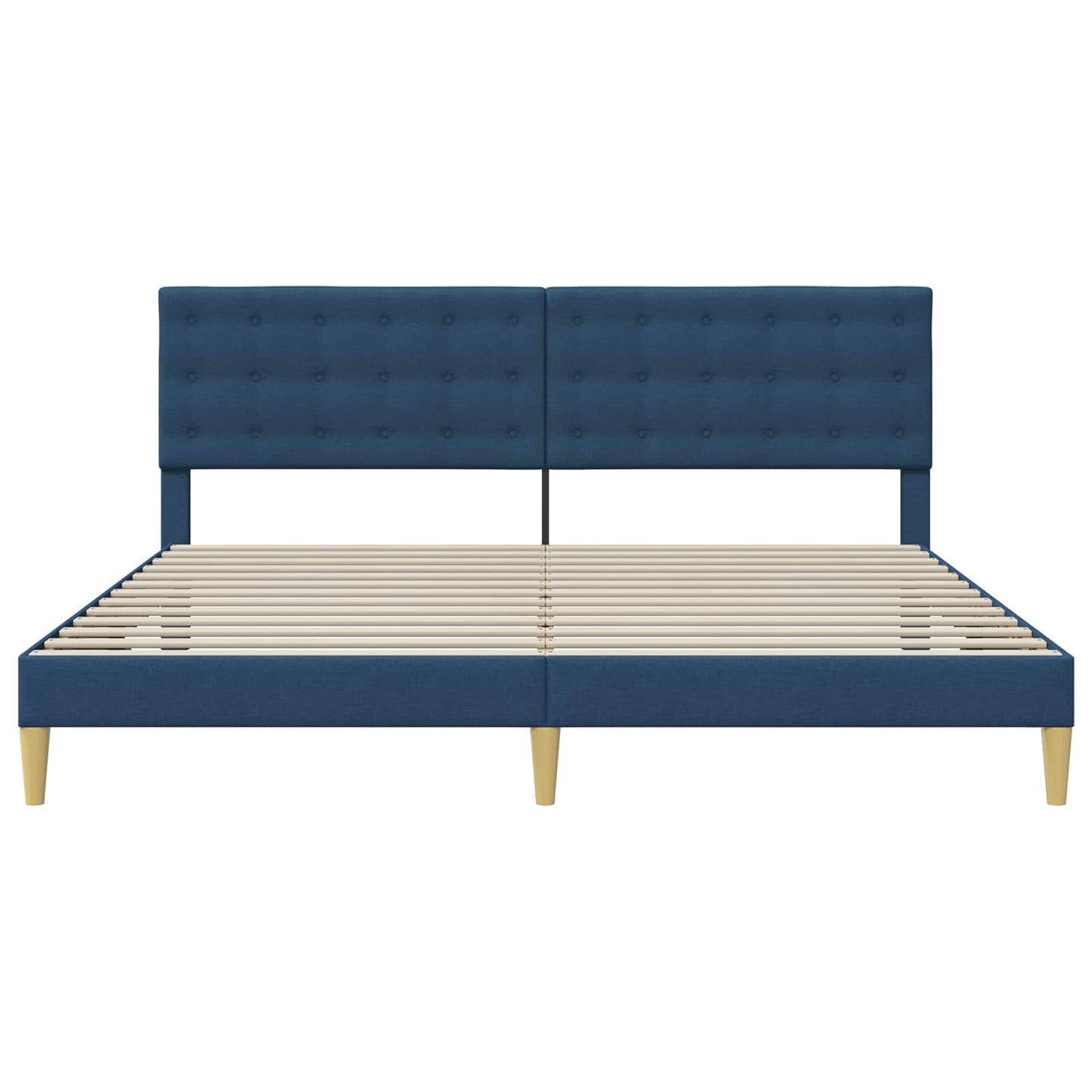 vidaXL Σκελετός Κρεβατιού με κεφαλάρι Μπλε 180 x 200 cm Ύφασμα