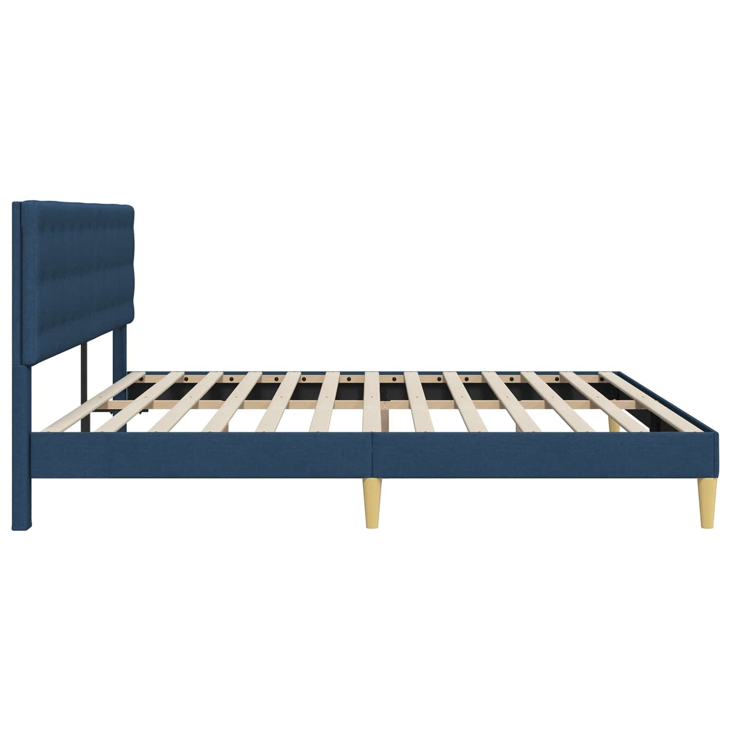 vidaXL Σκελετός Κρεβατιού με κεφαλάρι Μπλε 180 x 200 cm Ύφασμα