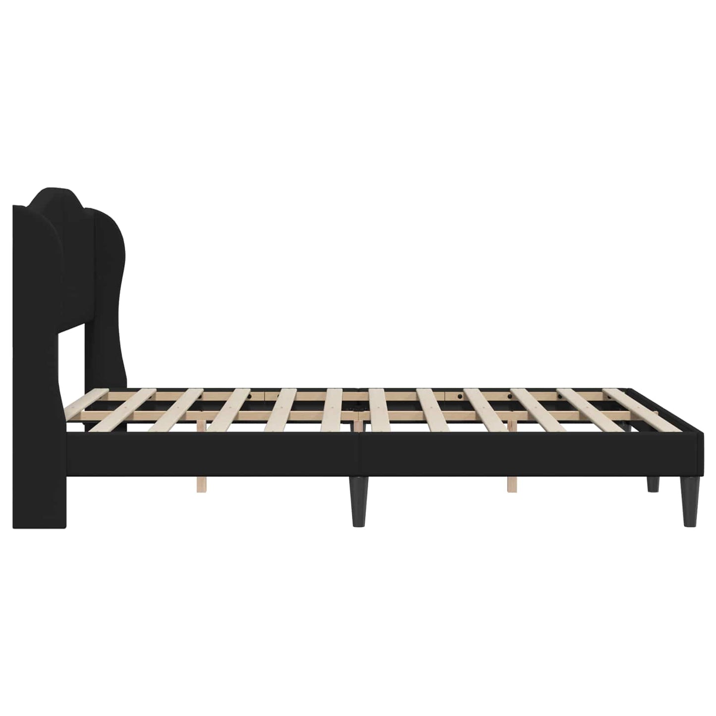 vidaXL Σκελετός Κρεβατιού με κεφαλάρι Μαύρο 120 x 200 cm Τεχνητό Δέρμα