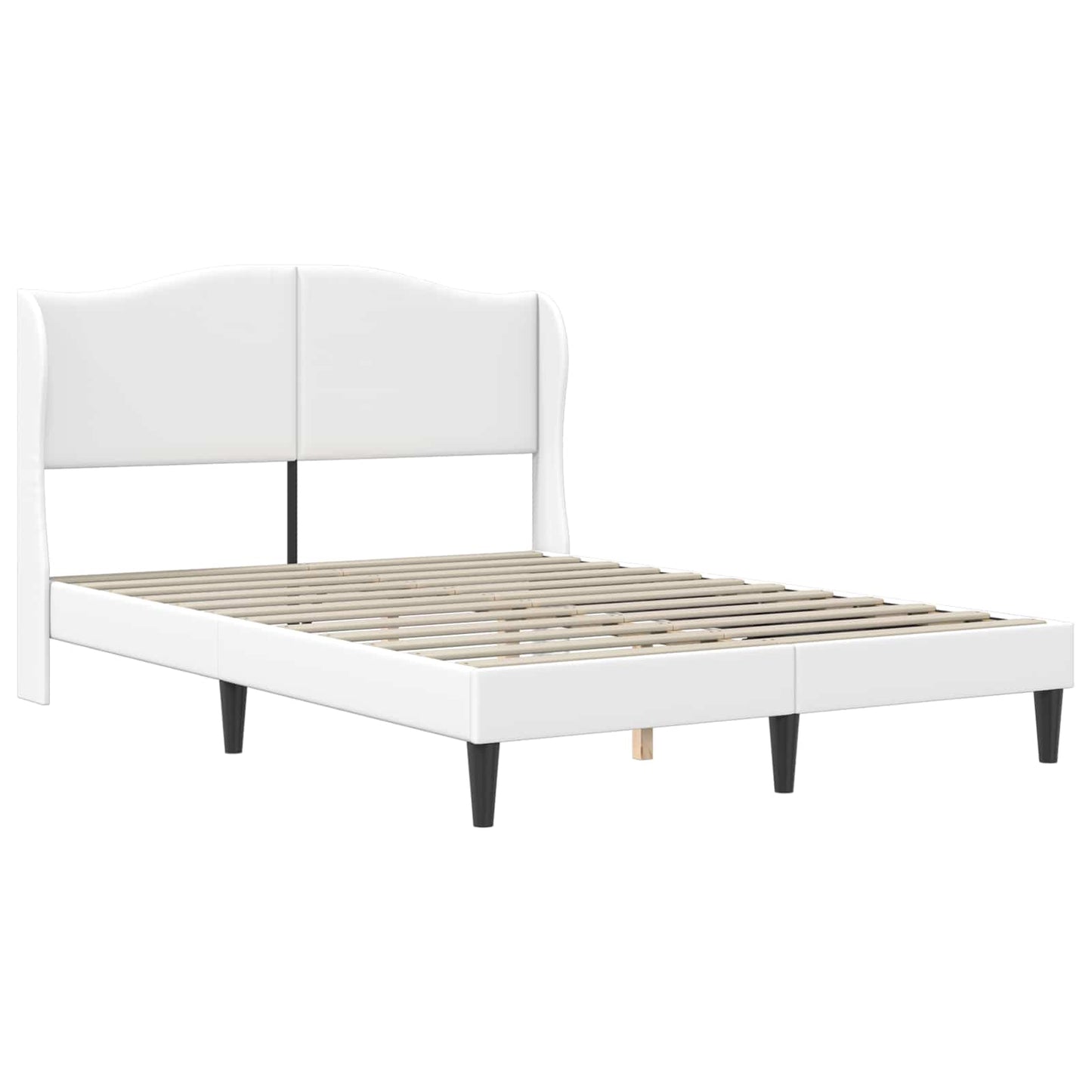 vidaXL Σκελετός Κρεβατιού με κεφαλάρι Λευκό 120 x 200 cm Τεχνητό Δέρμα