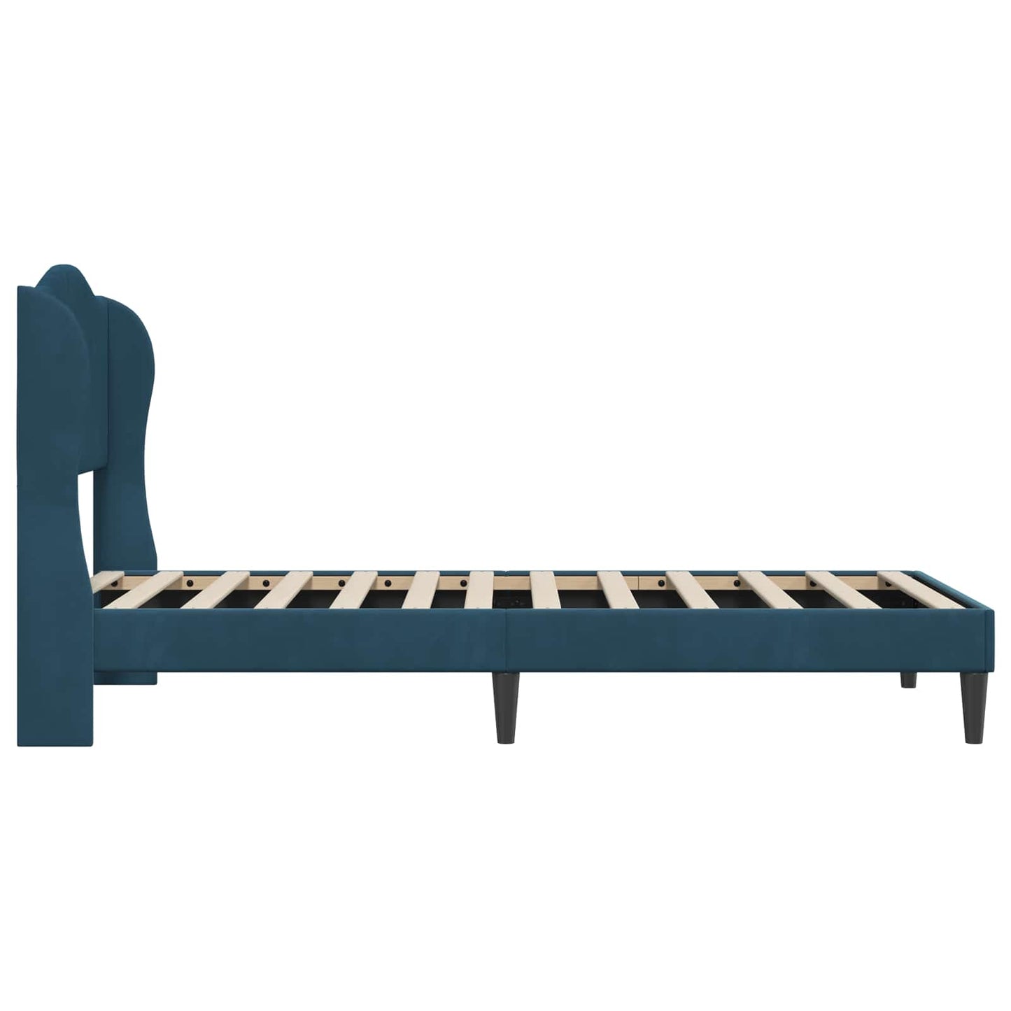 vidaXL Σκελετός Κρεβατιού με κεφαλάρι Μπλε 80 x 200 cm Βελούδο