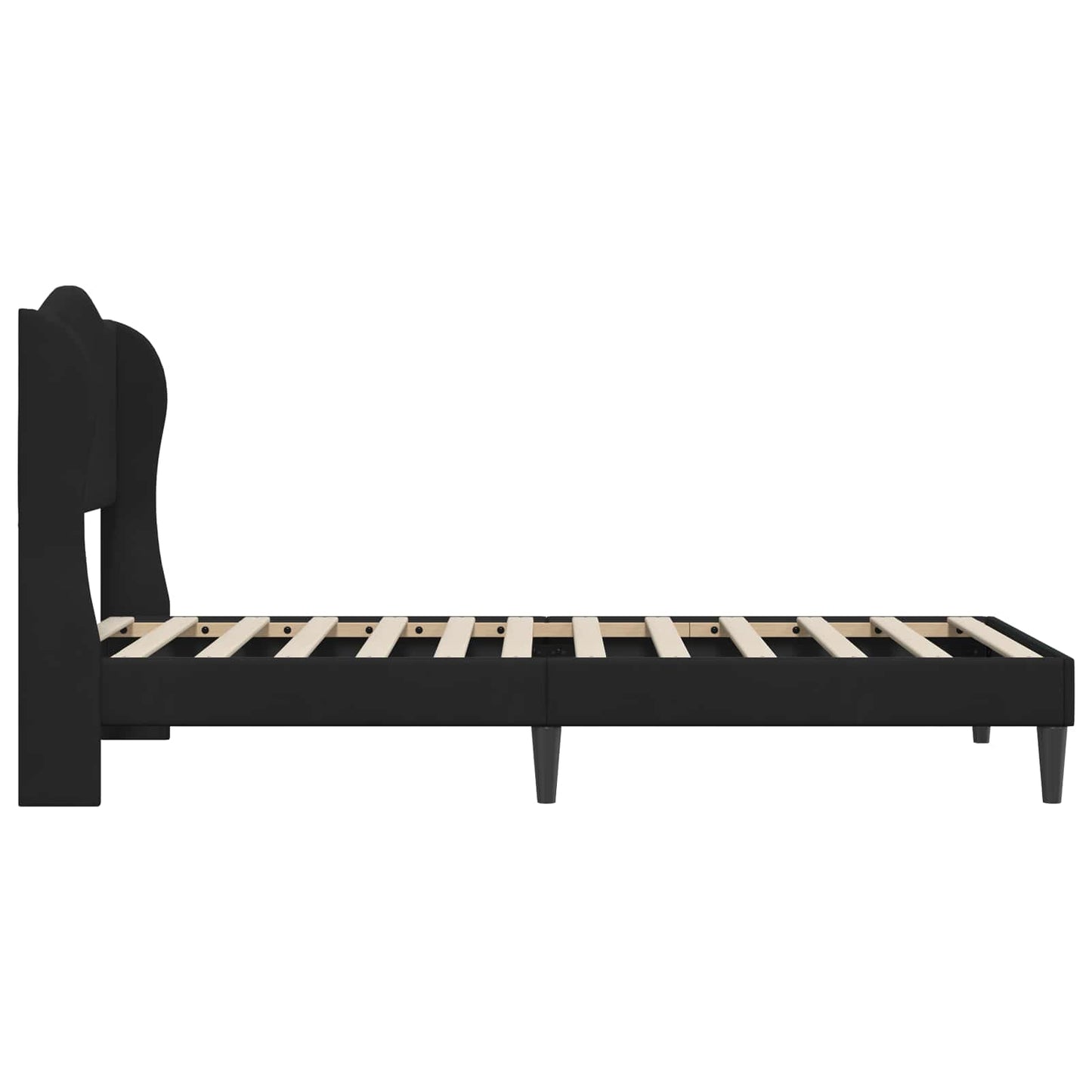 vidaXL Σκελετός Κρεβατιού με κεφαλάρι Μαύρο 100 x 200 cm Βελούδο