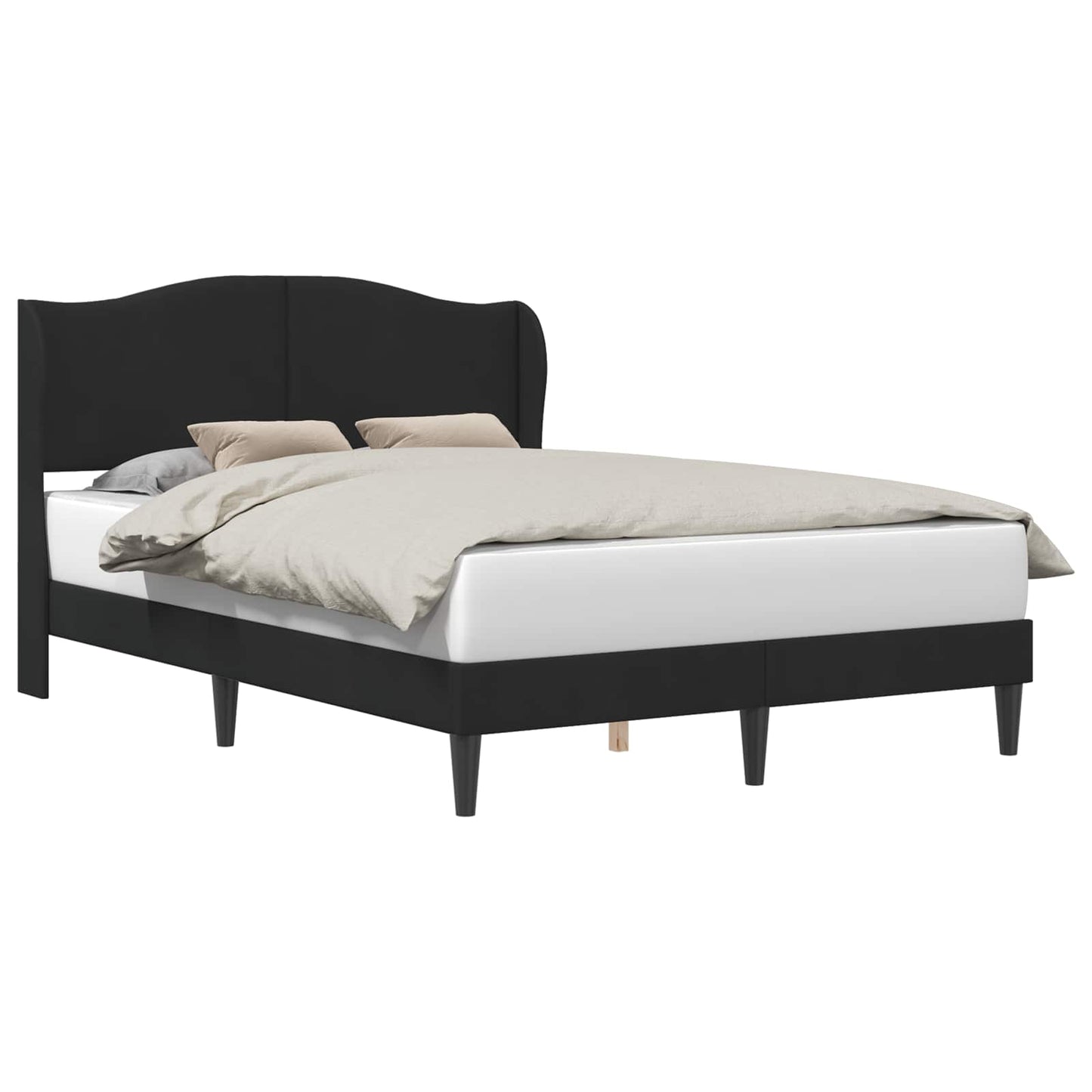 vidaXL Σκελετός Κρεβατιού με κεφαλάρι Μαύρο 120 x 200 cm Βελούδο