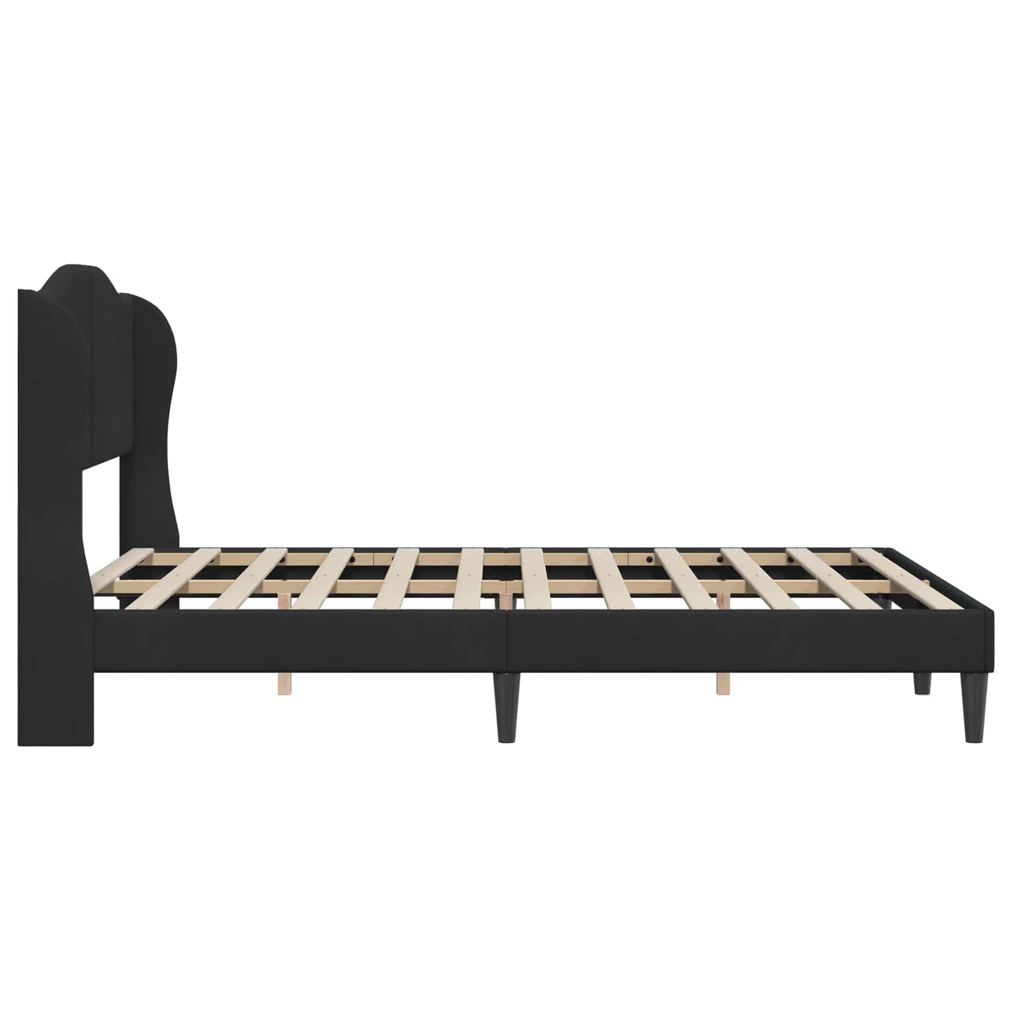 vidaXL Σκελετός Κρεβατιού με κεφαλάρι Μαύρο 120 x 200 cm Βελούδο