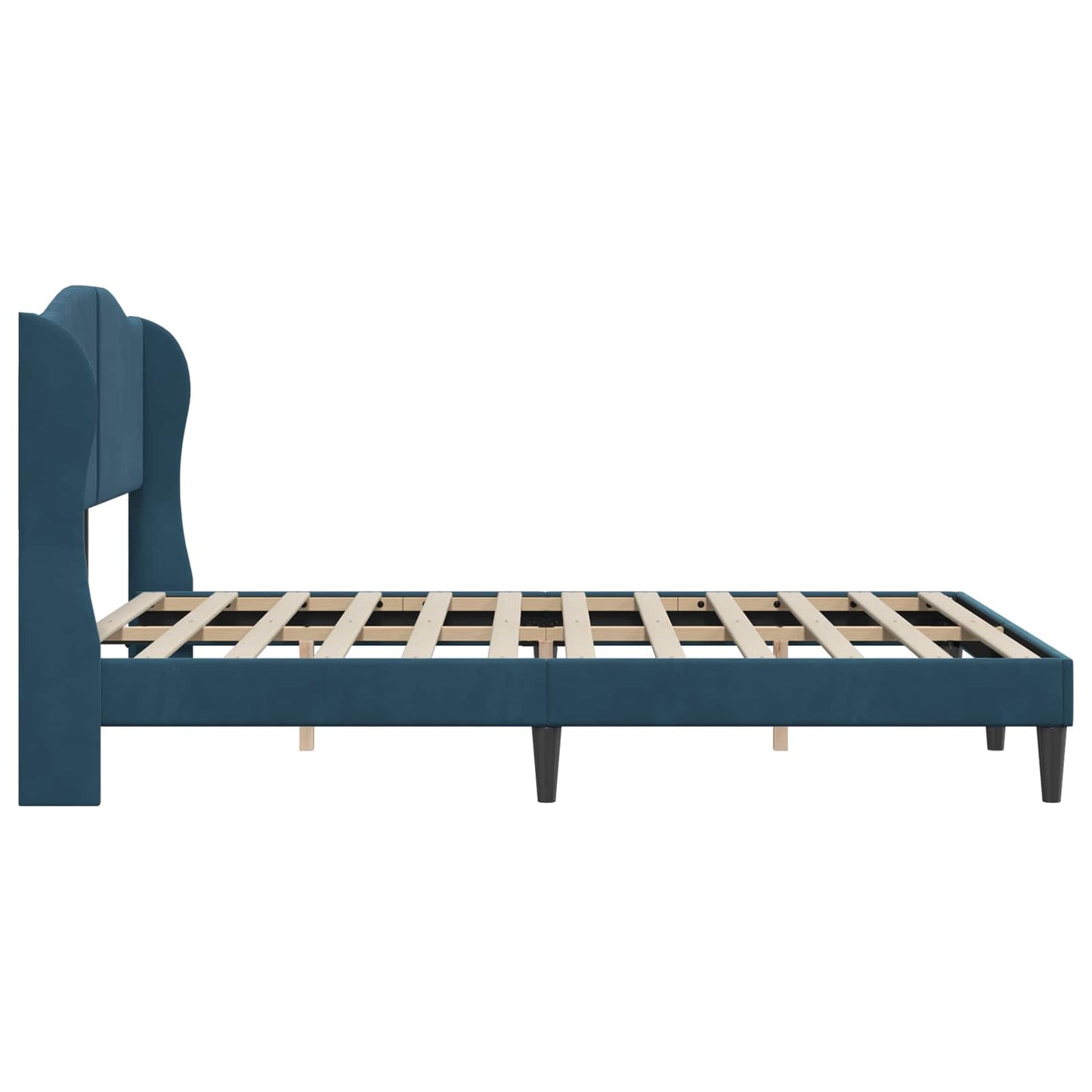 vidaXL Σκελετός Κρεβατιού με κεφαλάρι Μπλε 120 x 200 cm Βελούδο